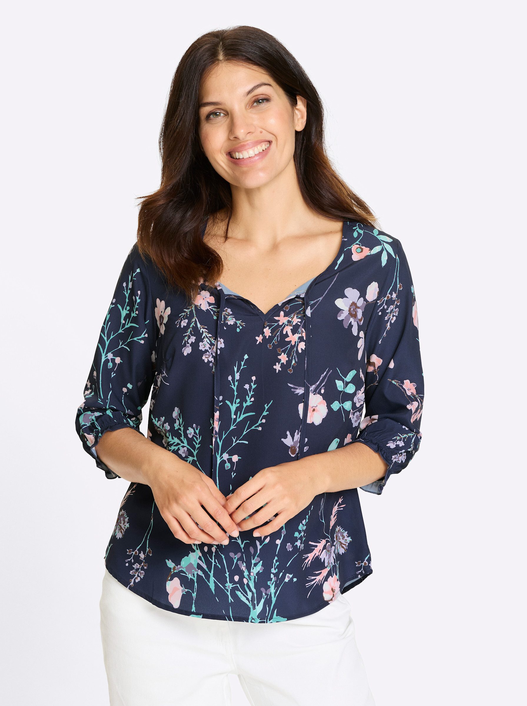 Sieh an! Klassische Bluse Schlupf-Bluse günstig online kaufen