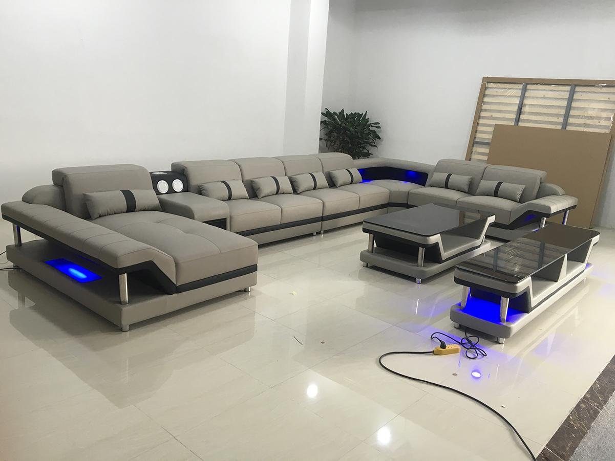 JVmoebel Wohnzimmer-Set, Design Sofa Komplettset Garnitur Polster Ecksofa Eckcouch Couch