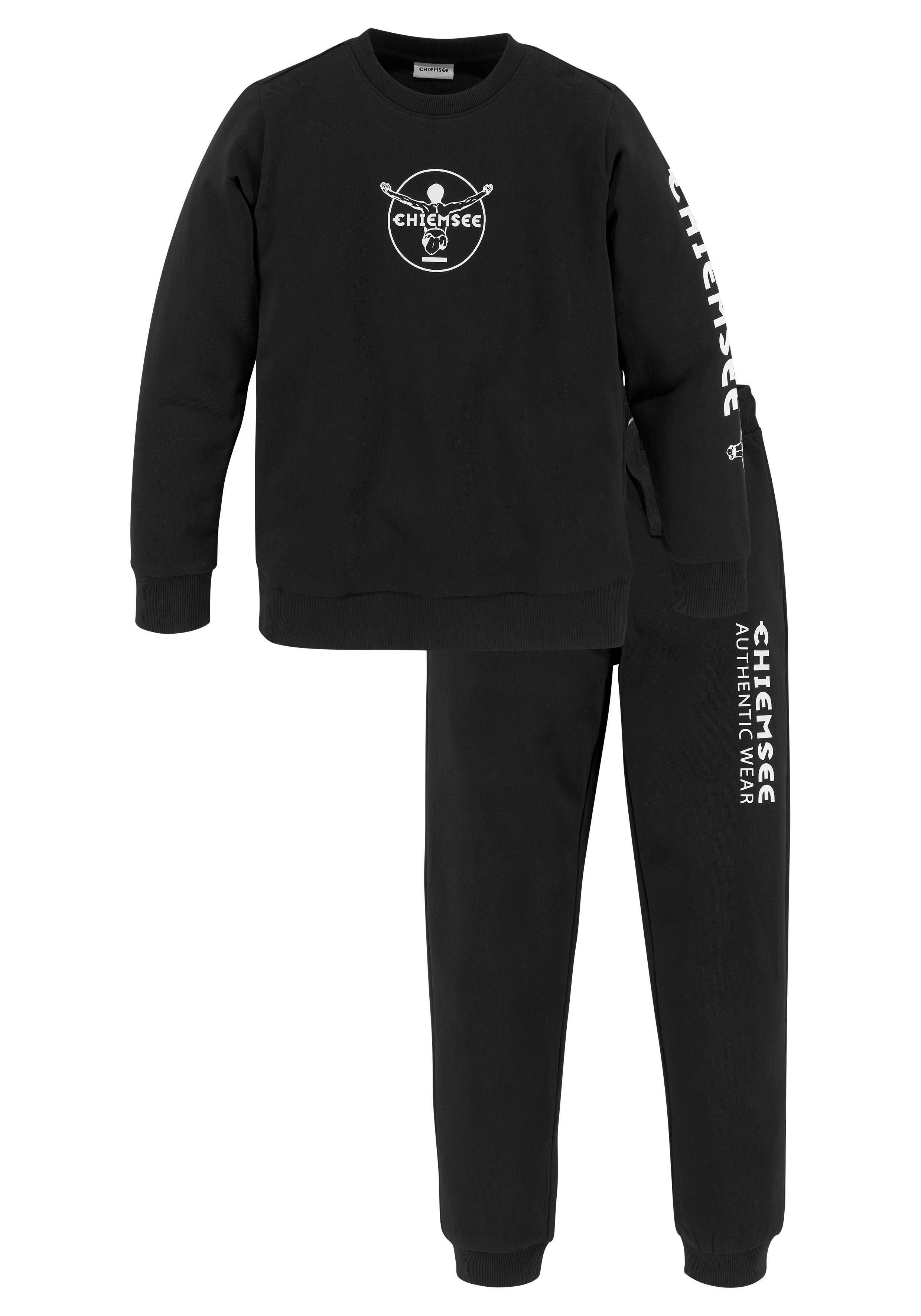 Jogginganzug (Set, & mit & Hose Sweatshirt Sweatanzug Chiemsee Logo-Drucken Shirt 2-tlg., Sweathose)