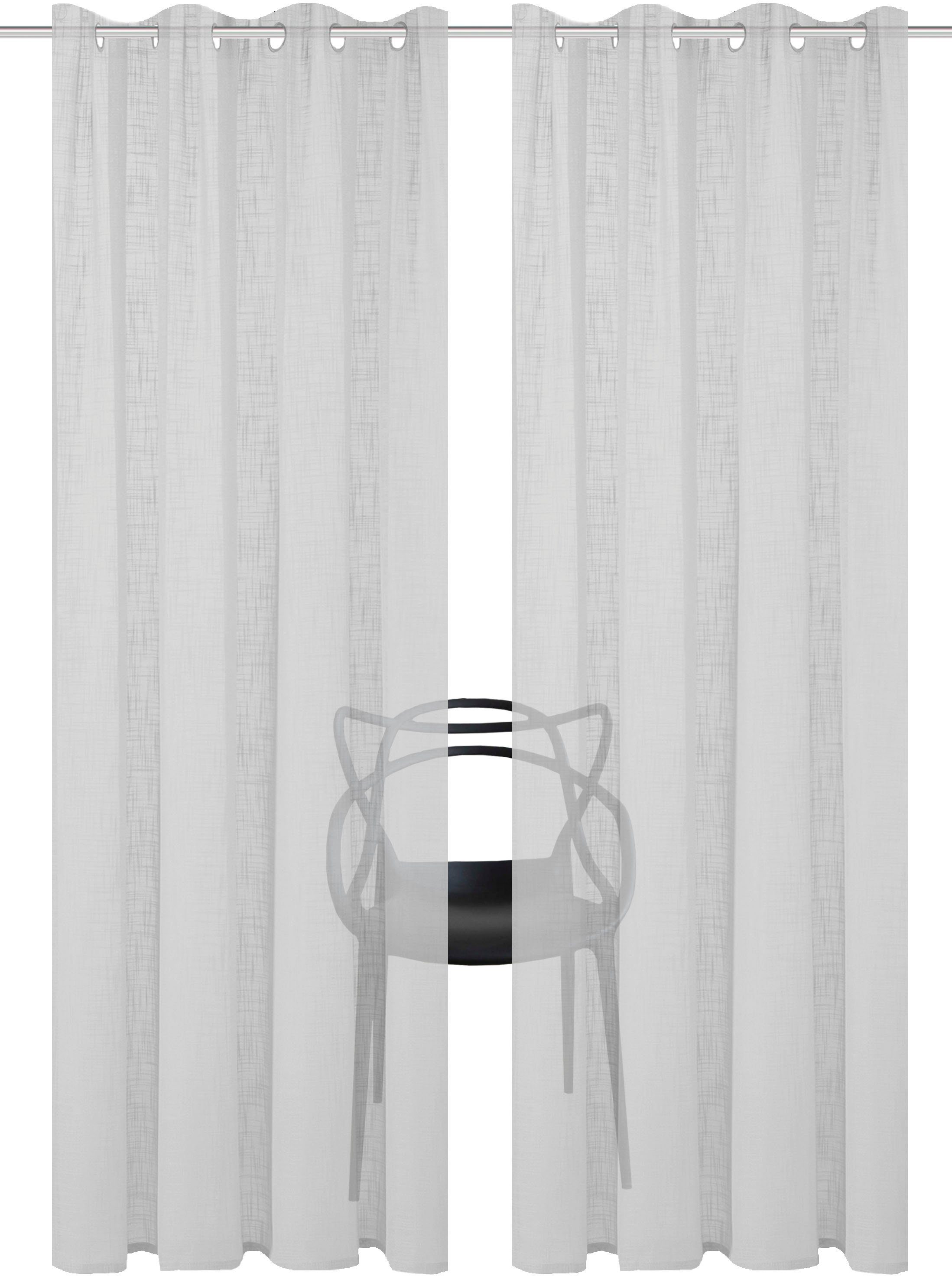 Home Basics Vorhang SOFTY 2er Pack (2 St), Ösen, halbtransparent, 2er Pack günstig online kaufen