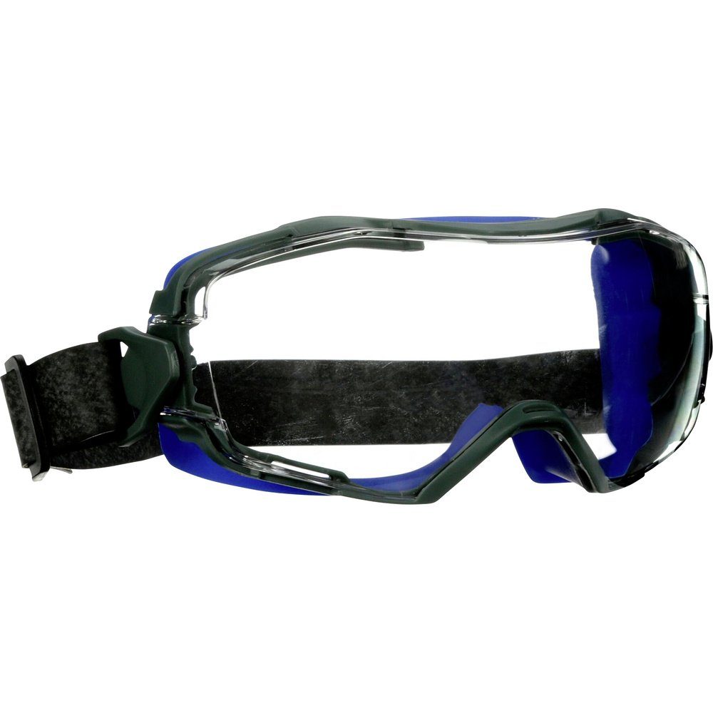 mit 3M Arbeitsschutzbrille Antik mit Antibeschlag-Schutz, Vollsichtbrille 3M GG6001NSGAF-BLU