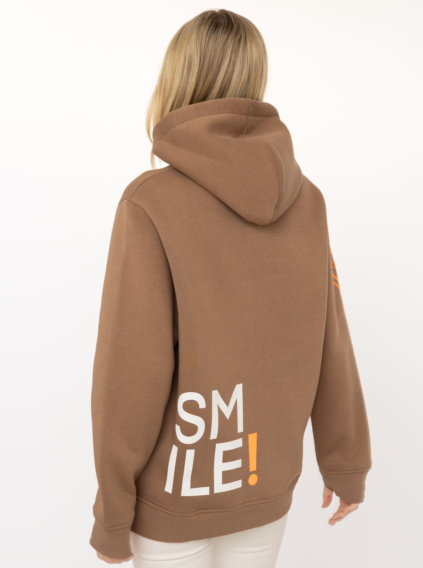 Zwillingsherz Hoodie "Alissa" Langarm, Kapuze, Neon-Details, Kordelzug, Frontprint, Kängurutasche