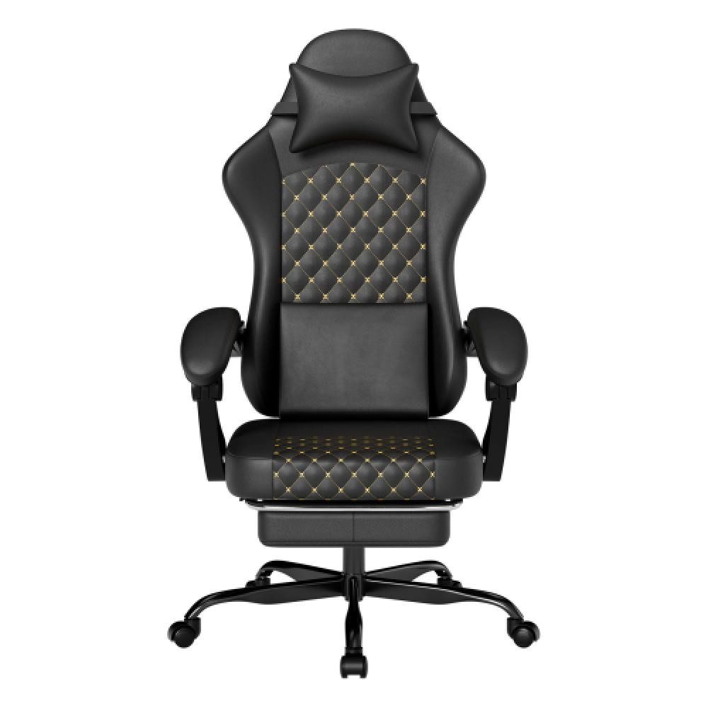 BBWL Gaming-Stuhl PVC Leder Ergonomischer Massage Gamer Sessel mit Fußstütze, Gaming Stuhl, PC Bürostuhl 150 kg belastbar