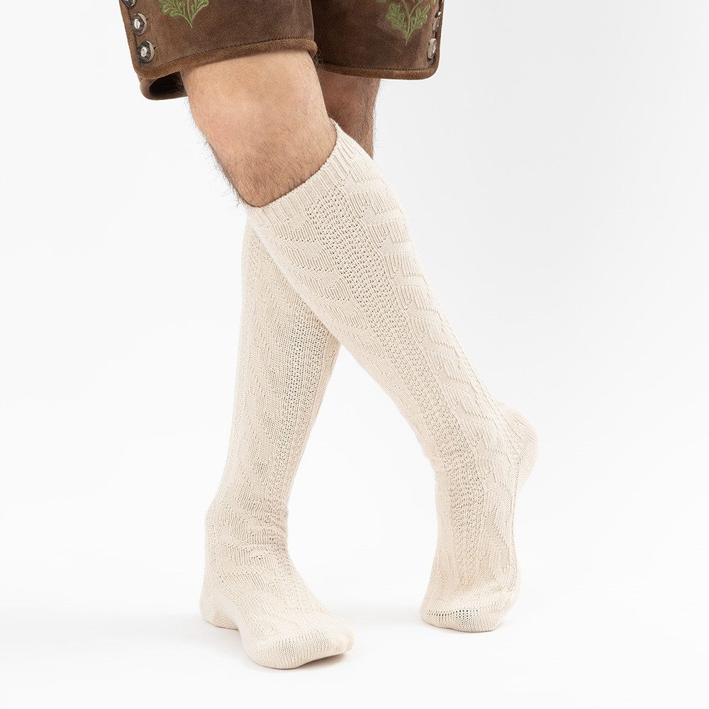 HerzSticht Trachtensocken Herren Lange Trachtensocken (Modell: Bergdistel) (1-Paar)