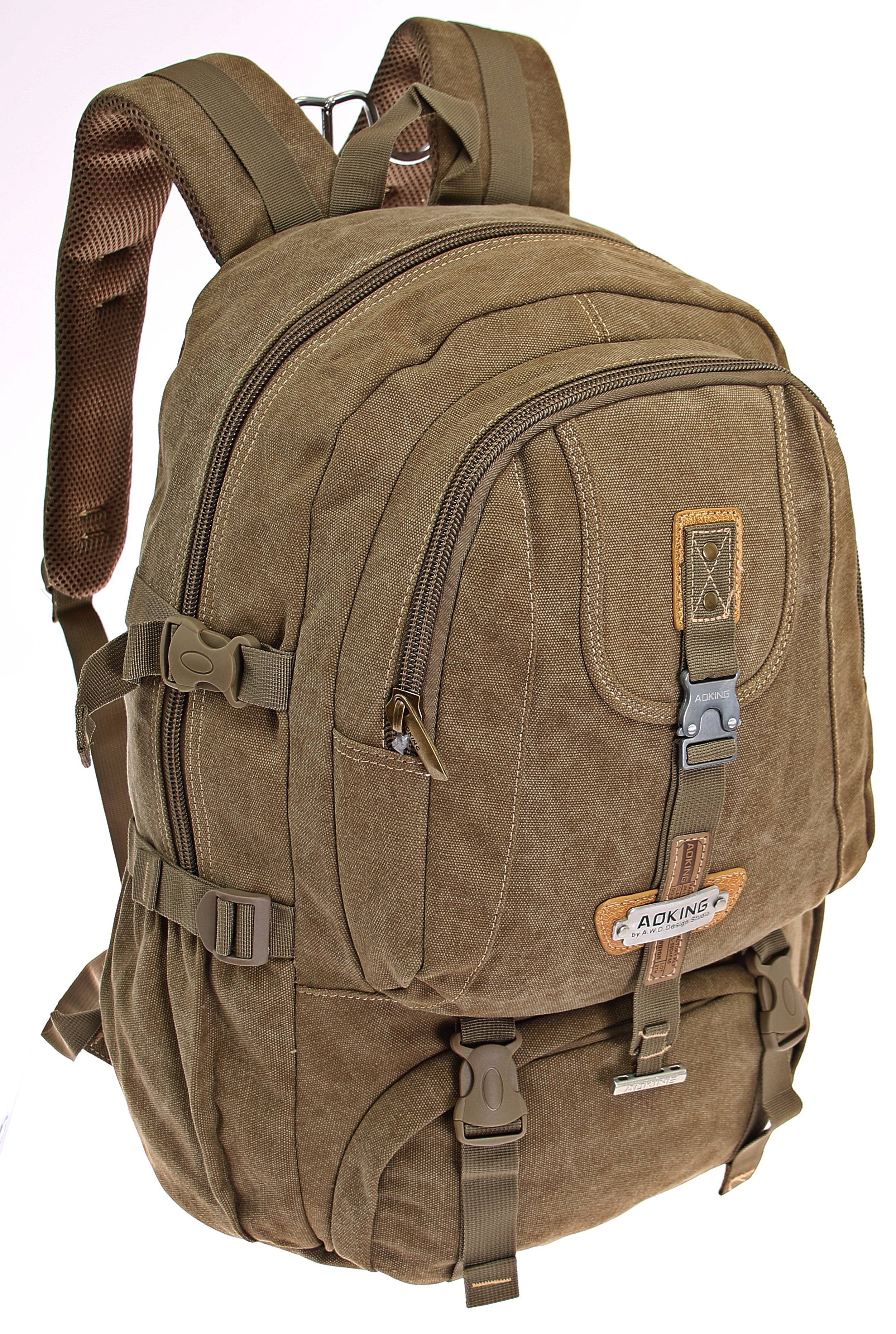 VINTAGE Herren Canvas Rucksack Tasche Reisetasche Backpack Schulrucksack 30L 