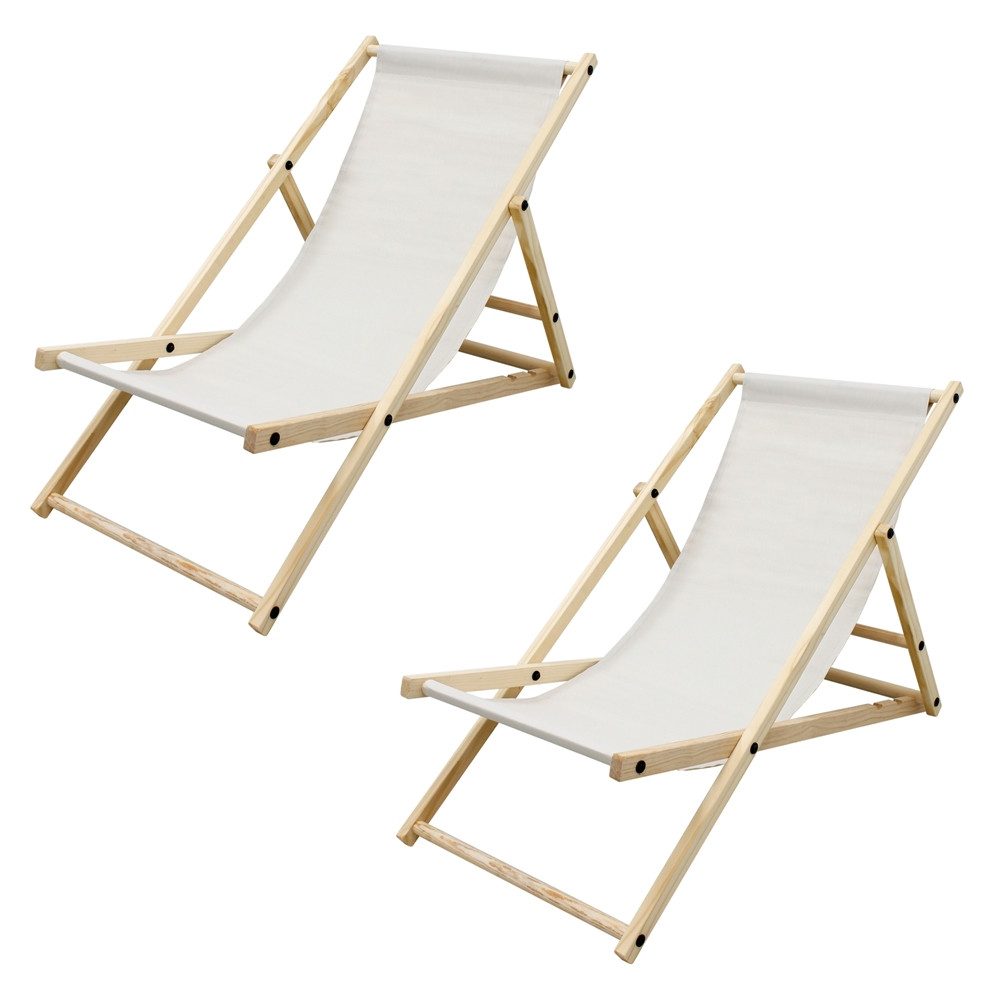 ECD Germany Gartenliege Holz Beachstuhl klappbarer günstig online kaufen