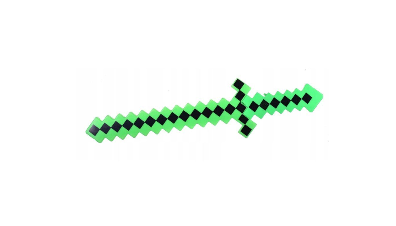 Festivalartikel Lichtschwert LED-Schwert, blinkend, Diamant-Pixel Replik Minecraft (1-tlg)