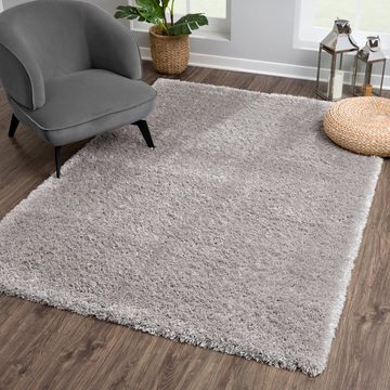 Hochflor-Teppich Porto, Sanat, rechteckig, Höhe: 45 mm, Wohnzimmer, Langflor, Shaggy Teppich