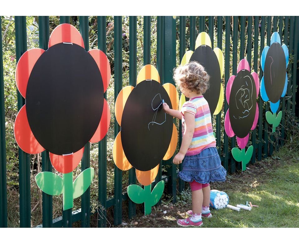tts Tafel Blumen-Tafeln für in- und outdoor, 5er-Set – Malspaß Kinder