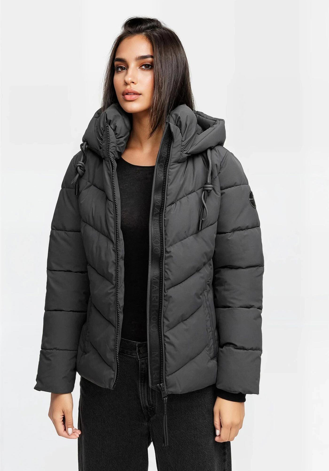 Marikoo Winterjacke Sahnemausii mit abnehmbarer Kapuze und hohem Kragen günstig online kaufen