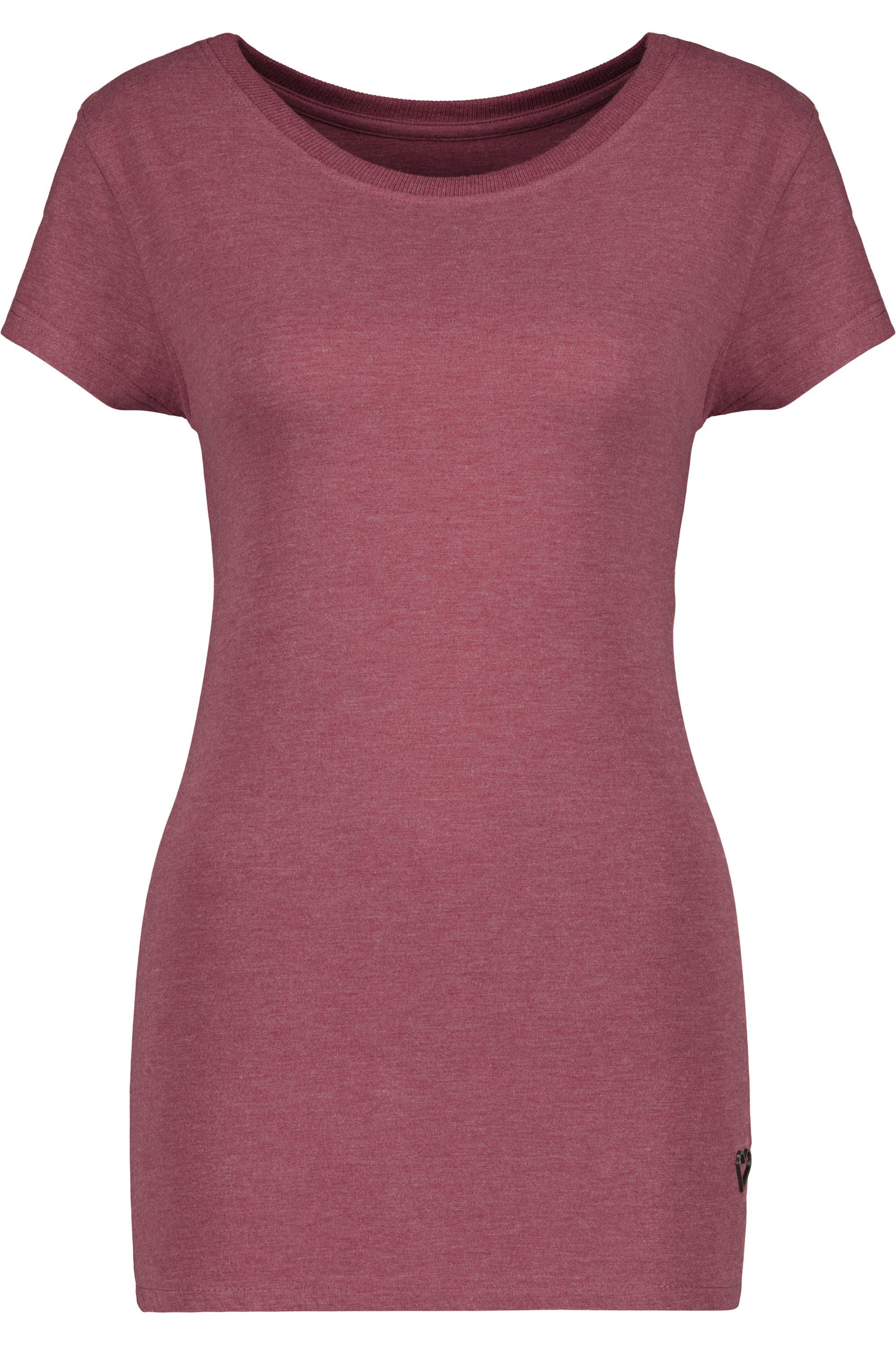 juice Shirt melange & Alife Rundhalsshirt A cranberry Kickin Shirt RamiaAK Kurzarmshirt, Damen