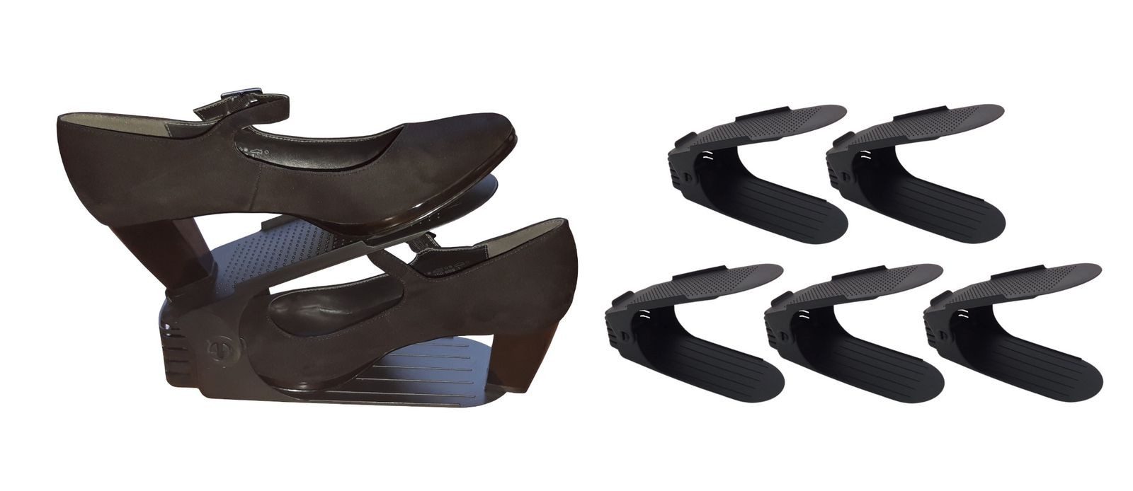 Regal Schuhorganizer 5er-Set Schuhstapler Schuhhalter Schuhregal Ablage