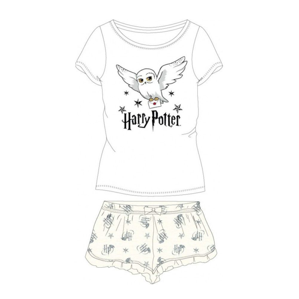 Harry Potter Pyjama Harry Potter Mädchen Pyjama, Eule Hedwig Motiv, Kurzes Shirt & Short (Set, 2 tlg)