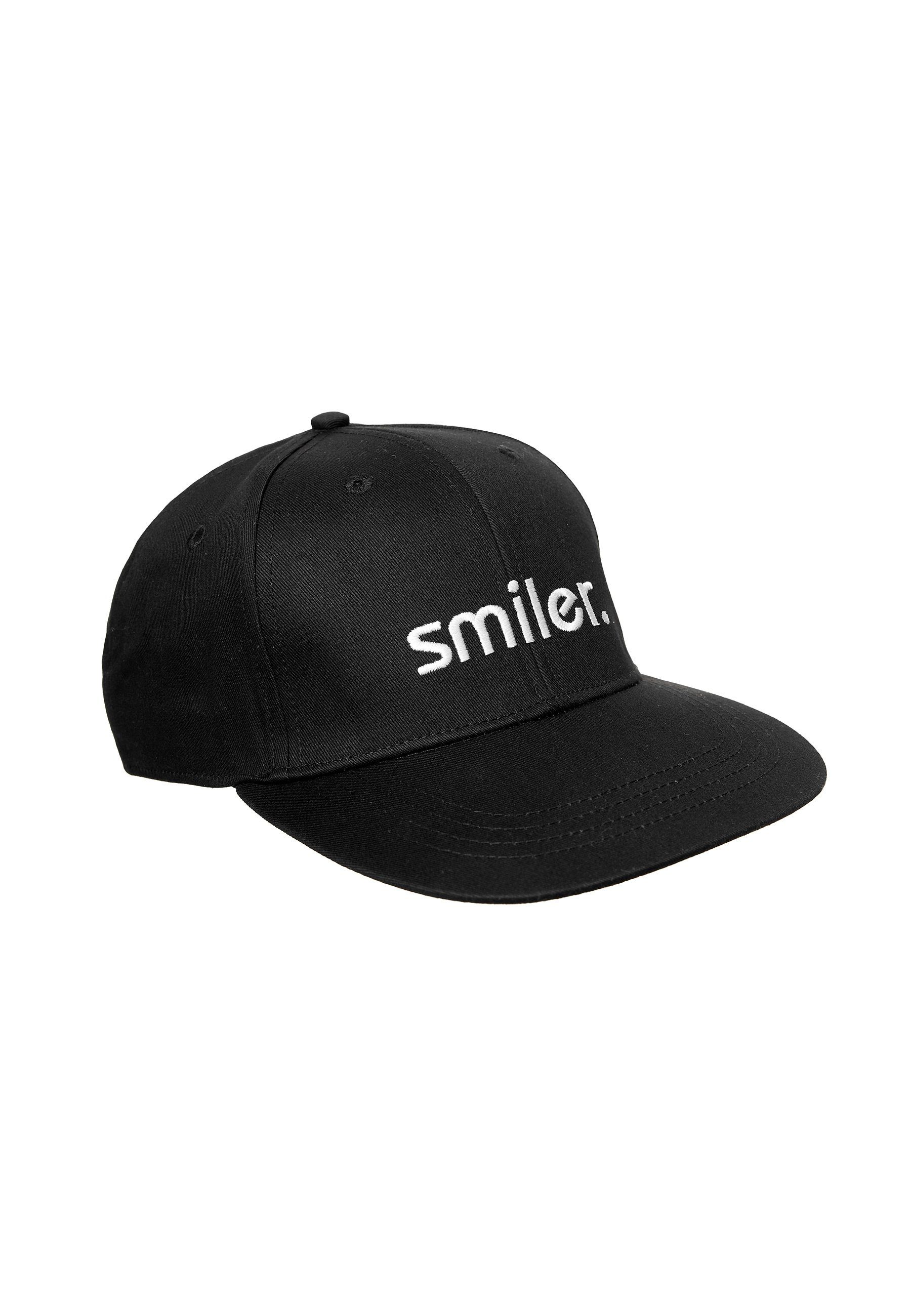 Snapback Cap shine. schwarz smiler.