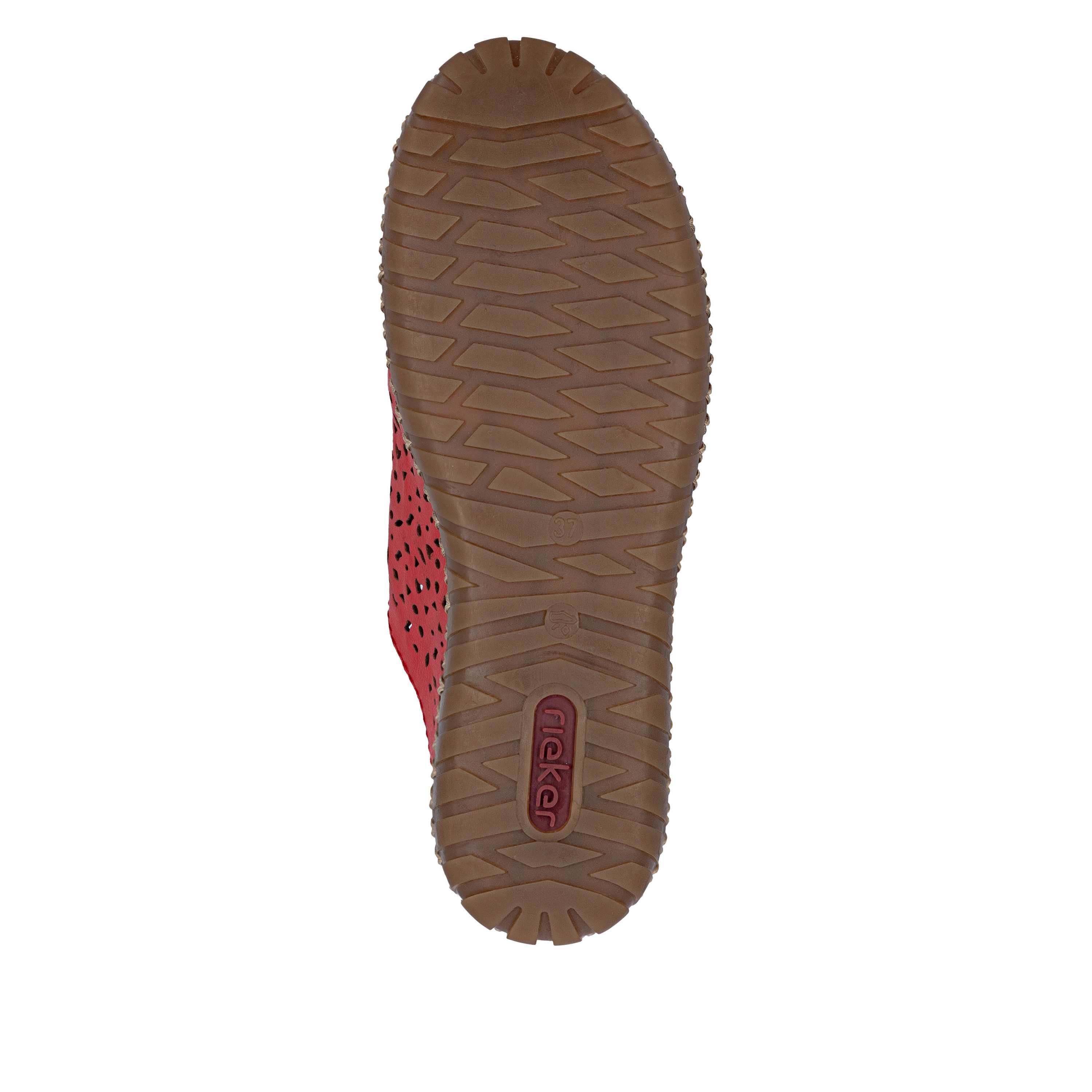 Rieker Slipper Schlupfschuh, Halbschuh, Barfußschuh mit Perforation