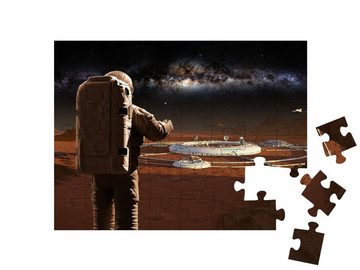 puzzleYOU Puzzle Astronaut auf dem Planeten Mars, 48 Puzzleteile, puzzleYOU-Kollektionen
