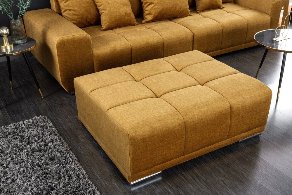 riess-ambiente Fußhocker ELEGANCIA 110cm senfgelb (Einzelartikel, günstig online kaufen