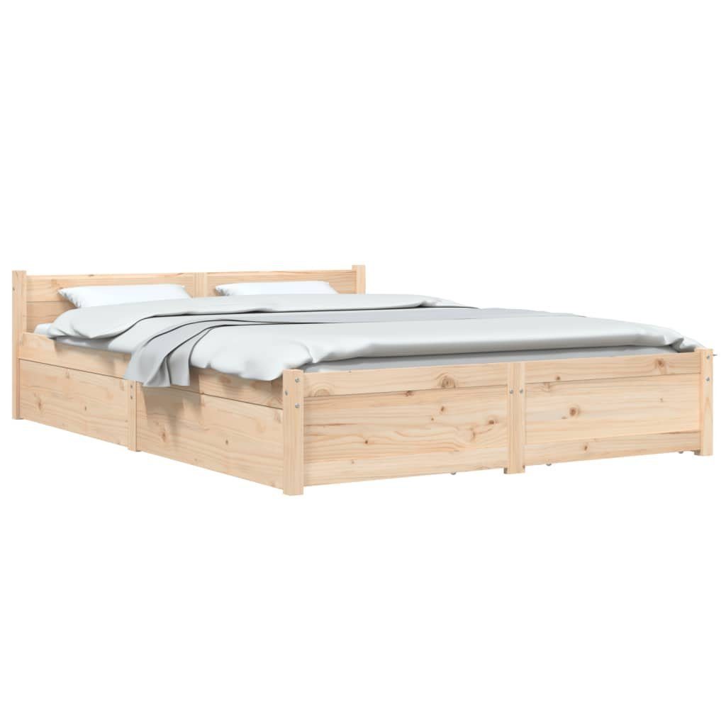 vidaXL Bett Bett mit Schubladen 140x200 cm