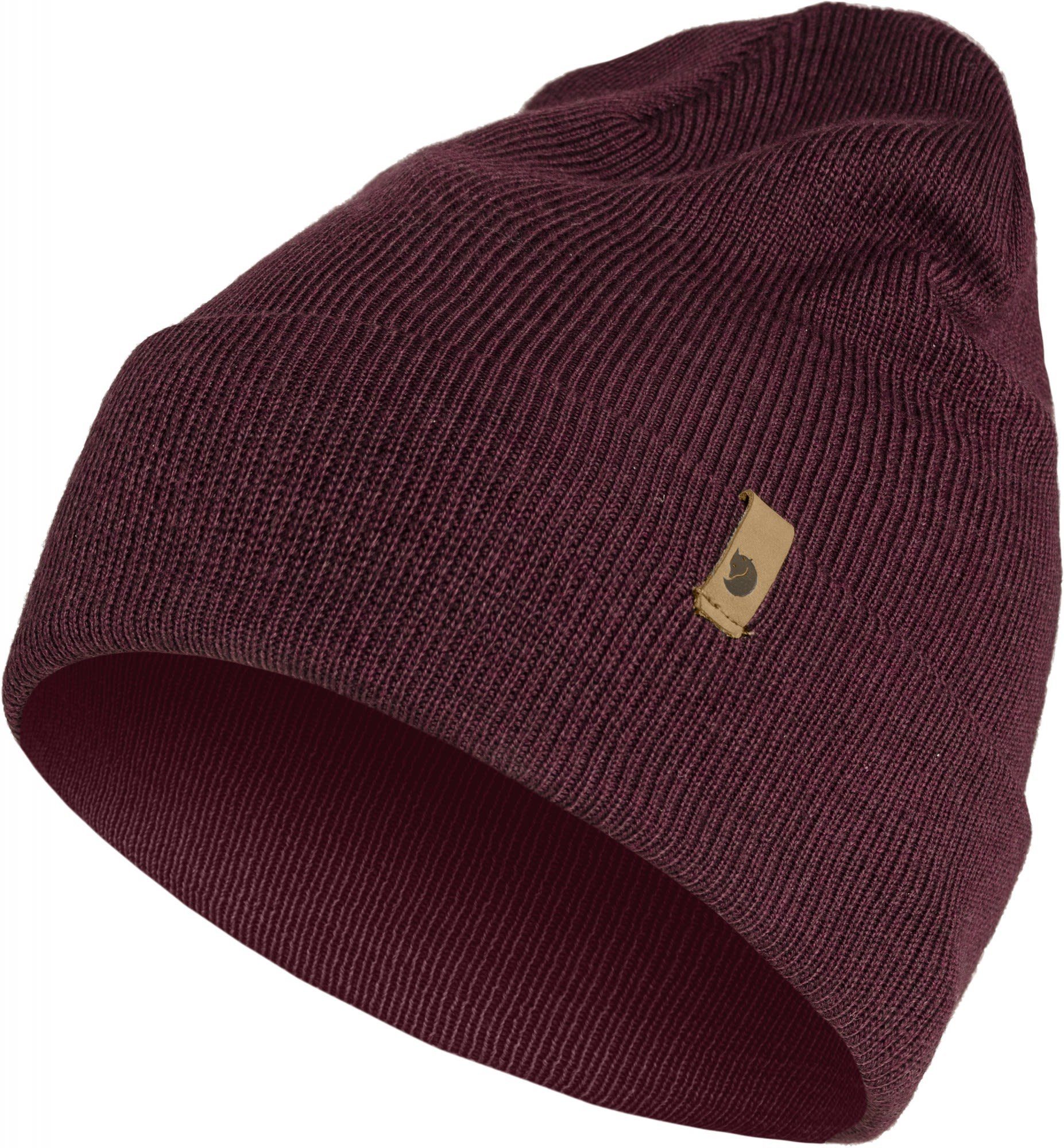Fjällräven Beanie Fjällräven Classic Kopfbedeckungen Garnet Dark Hat Knit