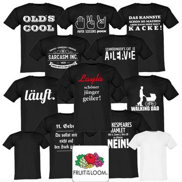 Lustige & Witzige T-Shirts T-Shirt T-Shirt Ich Muss Garnix Herren Fun Shirt Logo 41 T-Shirt, Spruch, Lustig, Motto