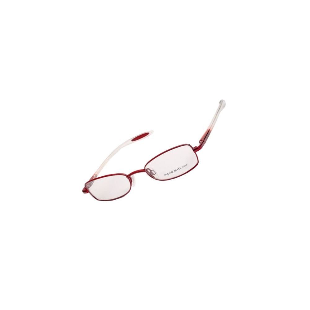 Fossil Brillengestell Korrektionsfassung Brille Metall Kunststoff Rot 46/18/135 - OF4013600, Metall und Kunstoff