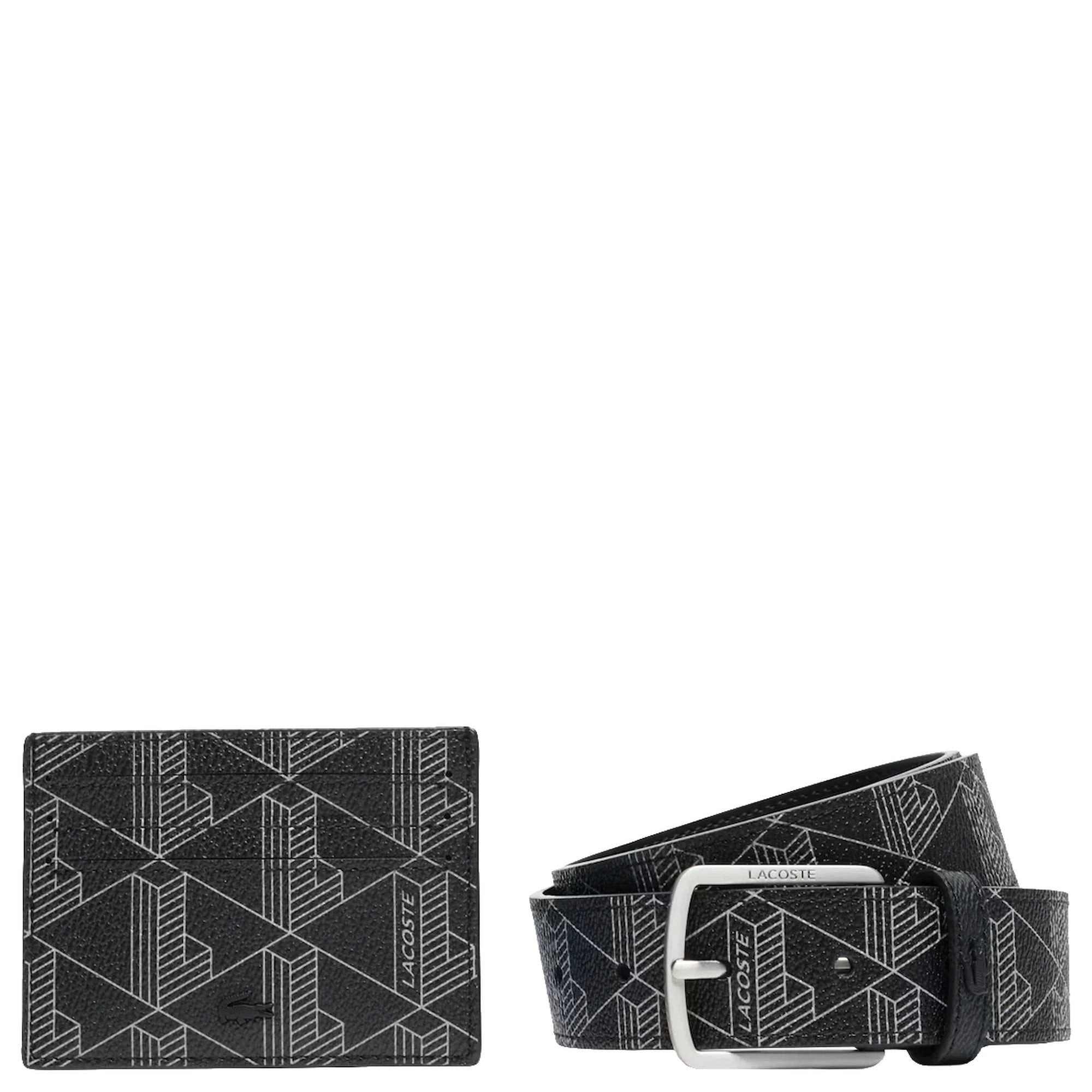 Lacoste Ledergürtel The Blend Geschenkset - Kreditkartenetui und Gürtel (palm green, 95