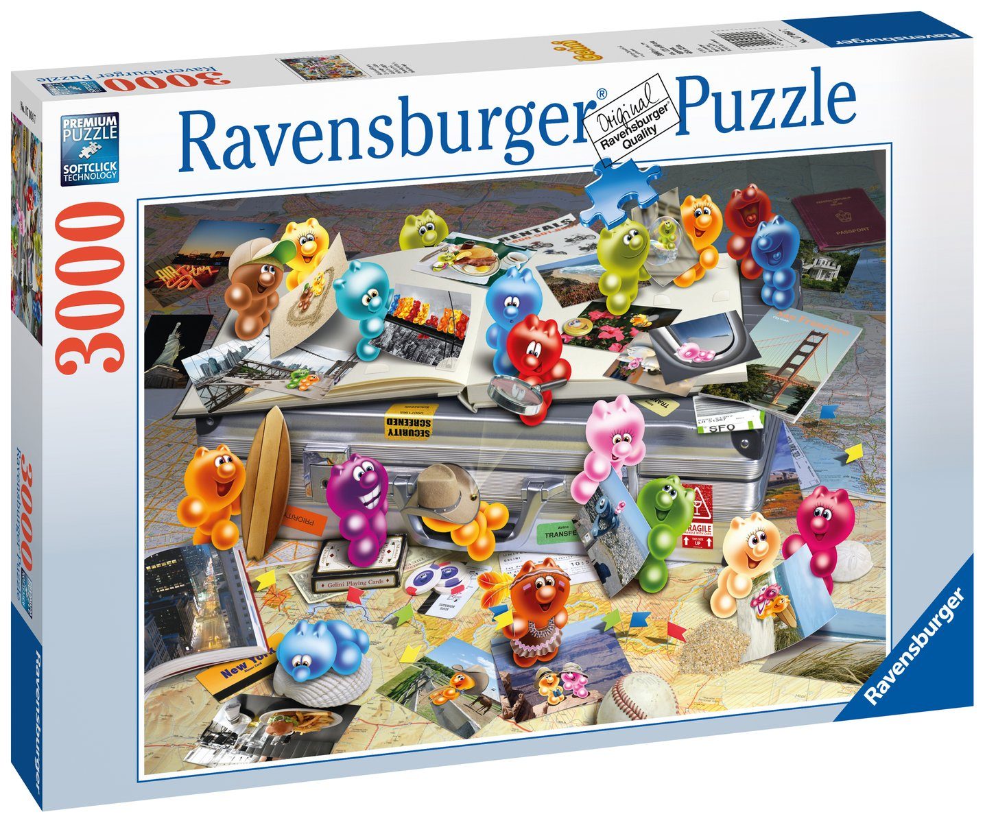 Ravensburger Puzzle Gelini auf Reisen Puzzle, 3000 Puzzleteile, Made in Europe