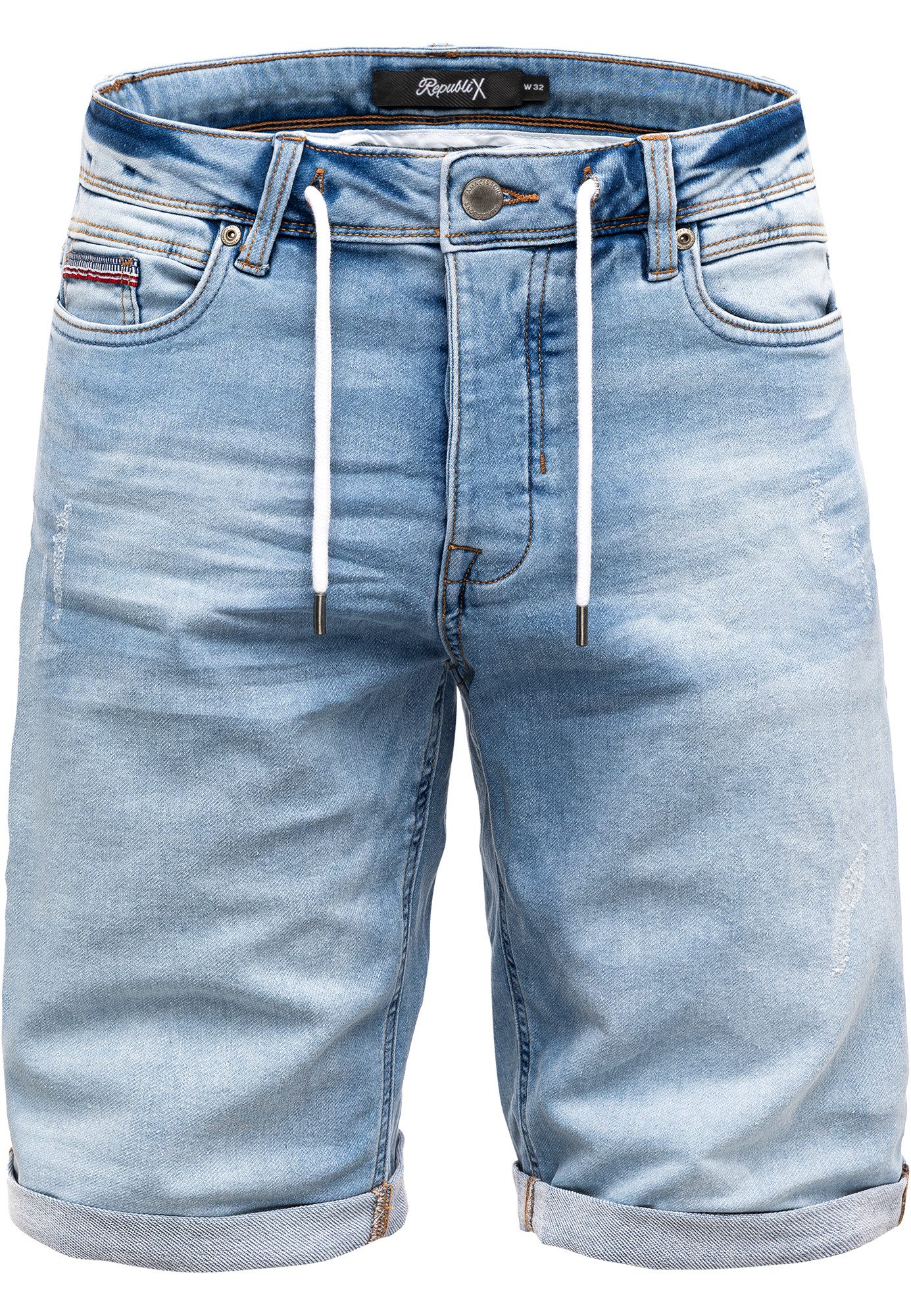 REPUBLIX Jeansshorts JACE Herren Bermuda Jeans Short Hose Regular Fit günstig online kaufen