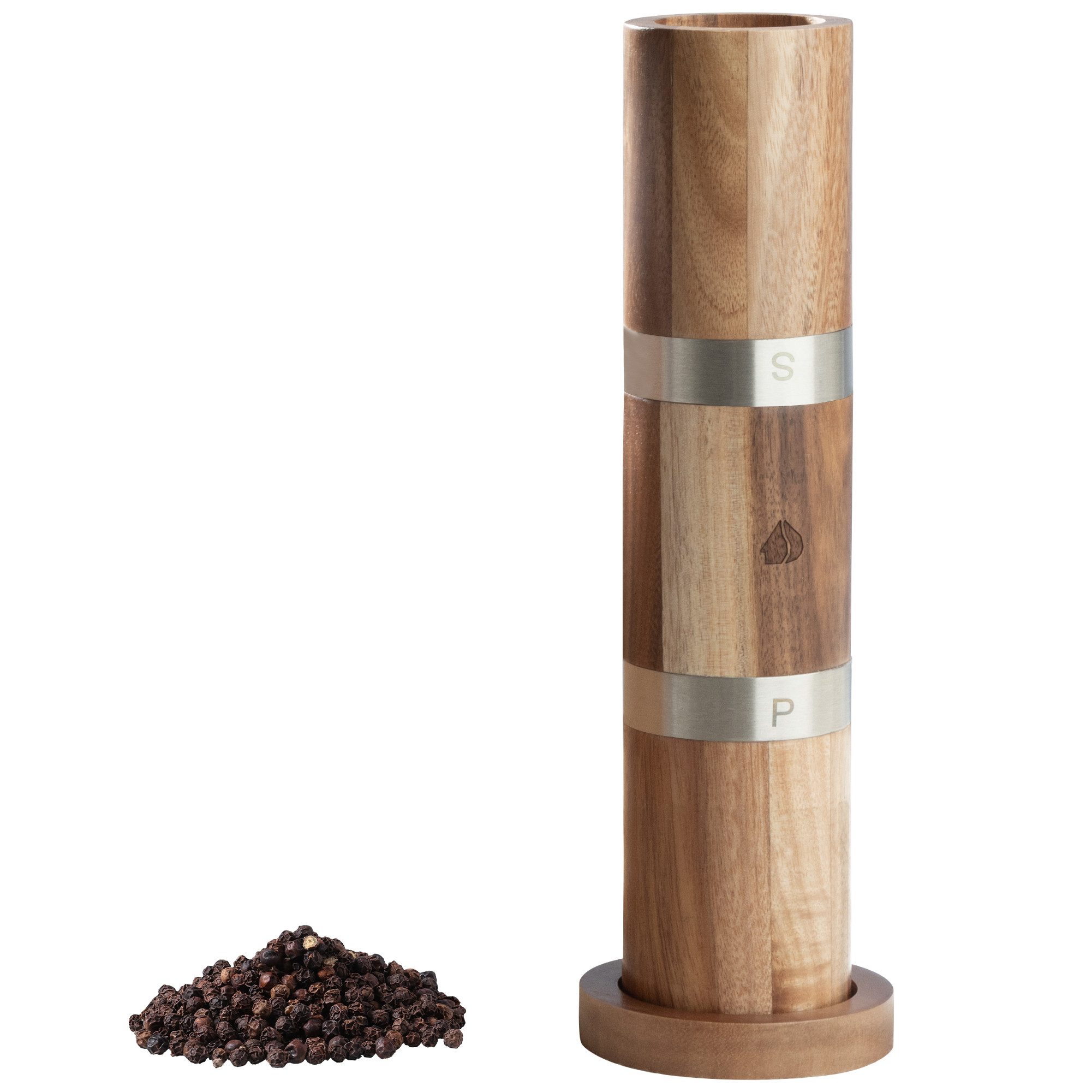 Navaris Gewürzbehälter Salzstreuer Grinder Pfefferstreuer aus Holz, Akazien günstig online kaufen