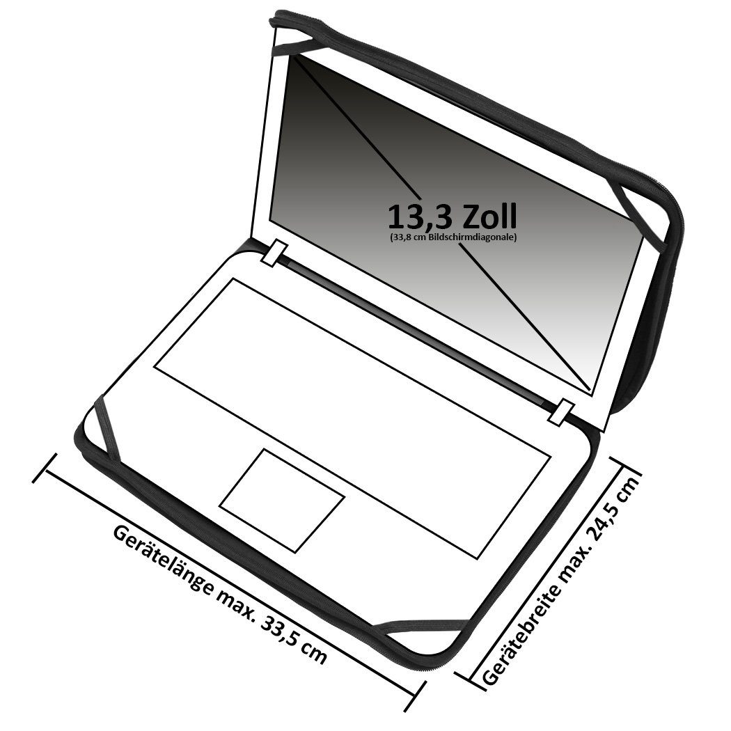 PEDEA Laptop-Hülle TREND Notebook Schutzhülle für 13,3 / 14,1 / 15,6 / 17,3 Zoll, Optimaler Schutz vor Staub und Kratzern, wasserabweisendes Neopren – Bild 4 von 4