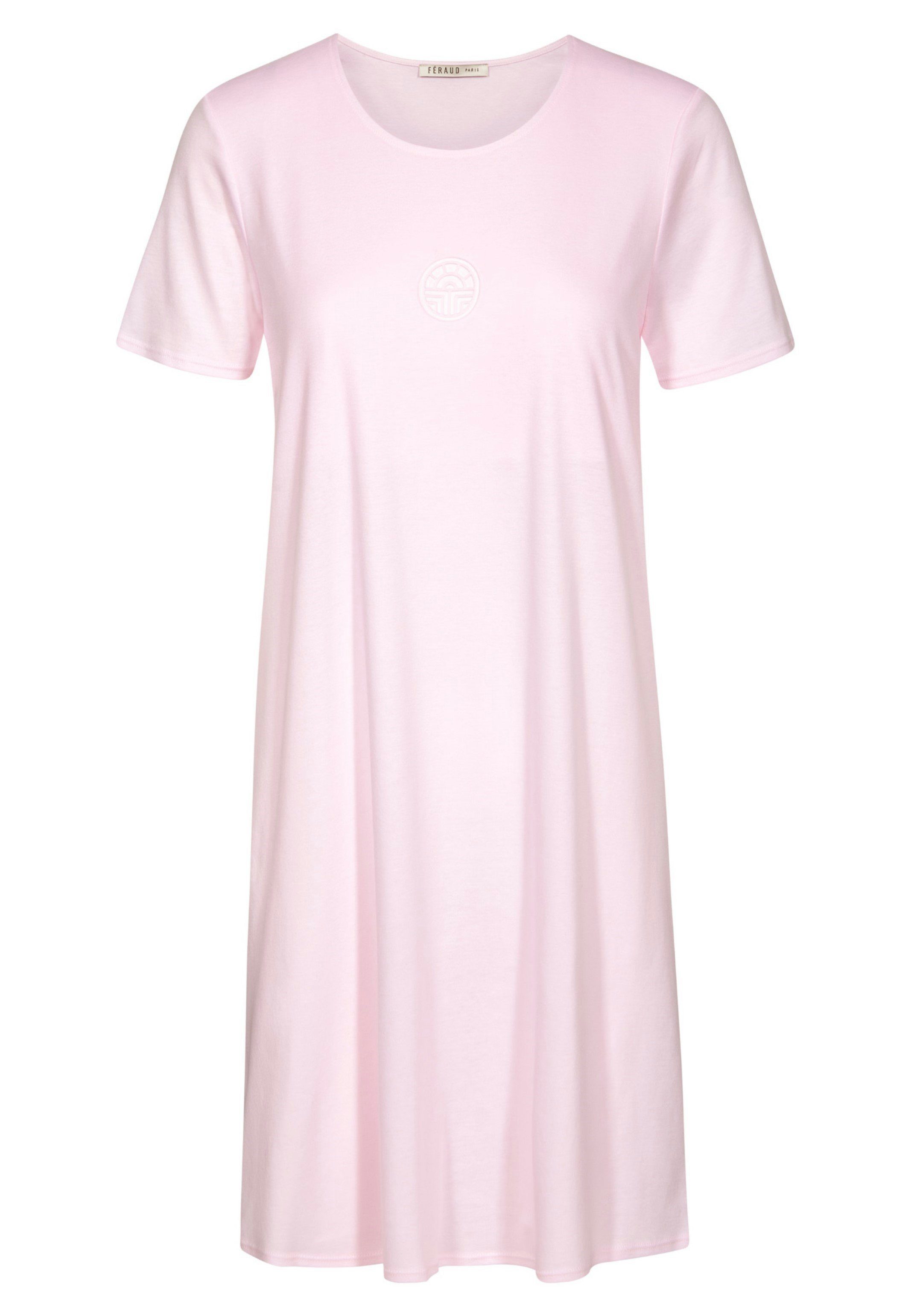 Féraud Nachthemd Basic Nachthemd (1-tlg) Haut, der Pflegeleicht auf - Rose - Angenehm Baumwolle