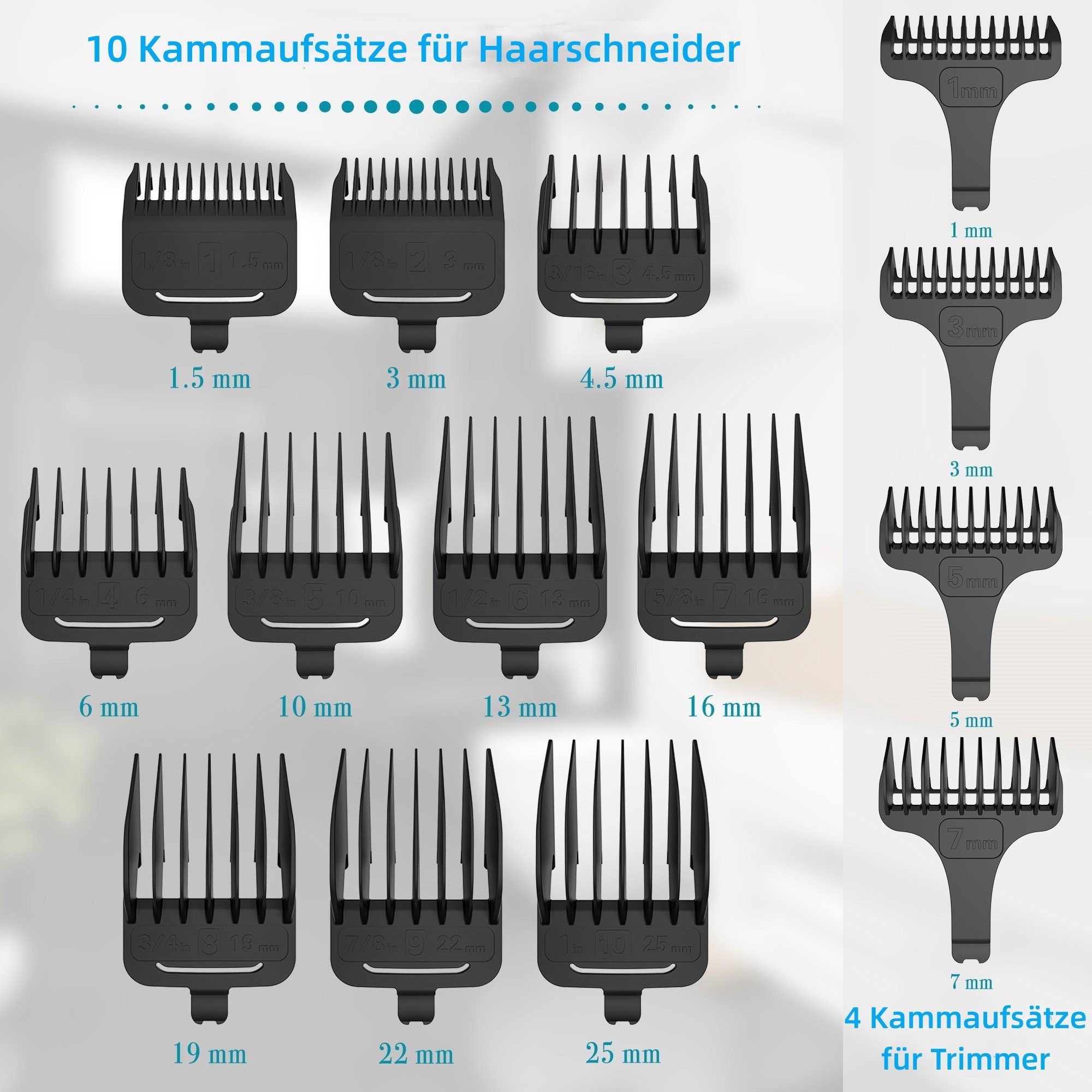 HATTEKER Haarschneider RFC676, T-Klinge Bartschneider für Herren IPX7