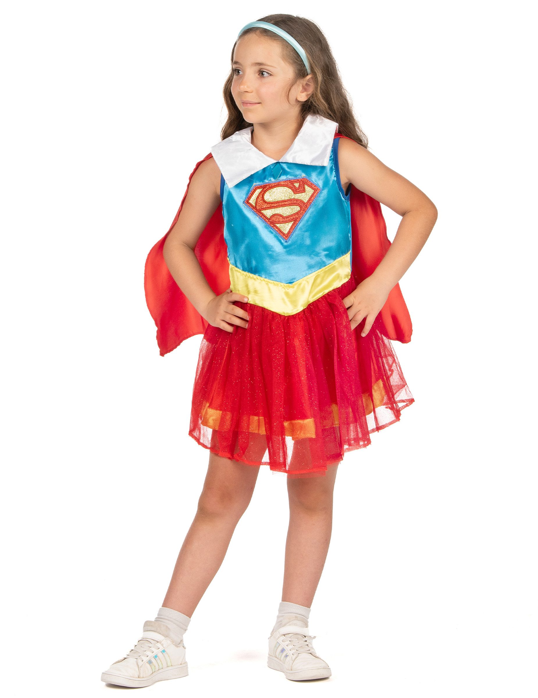 Rubie´s Kostüm Supergirl-Mädchenkostüm DC Super Hero Girls blau-rot-gelb