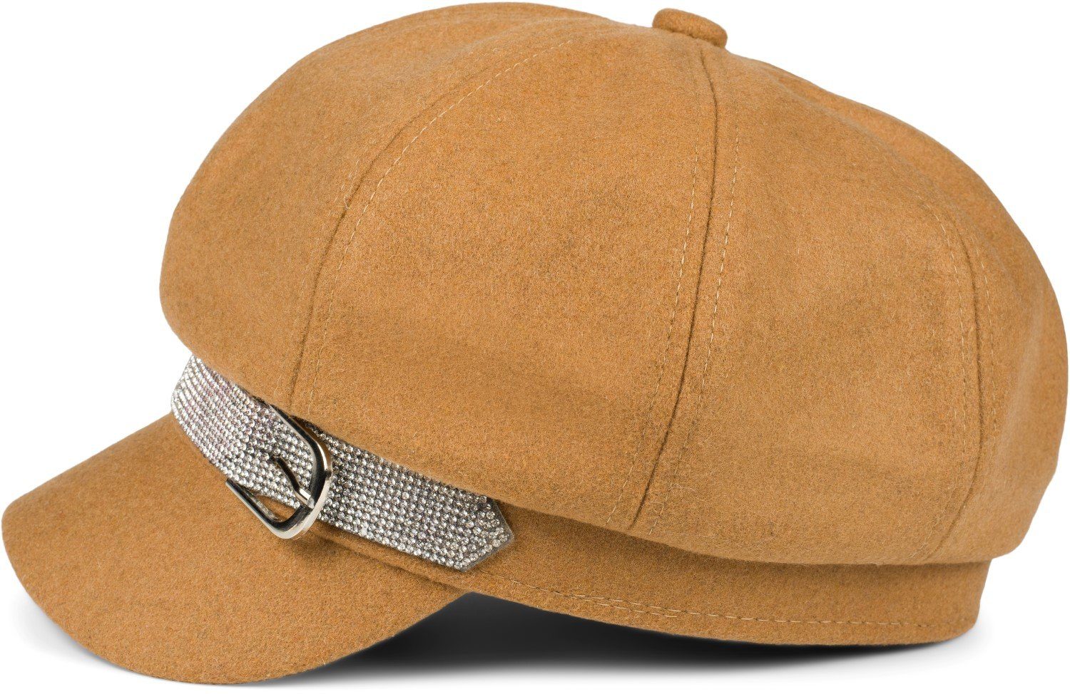 styleBREAKER Ballonmütze Bakerboy Schiebermütze mit Strassbesatz (1-St) günstig online kaufen