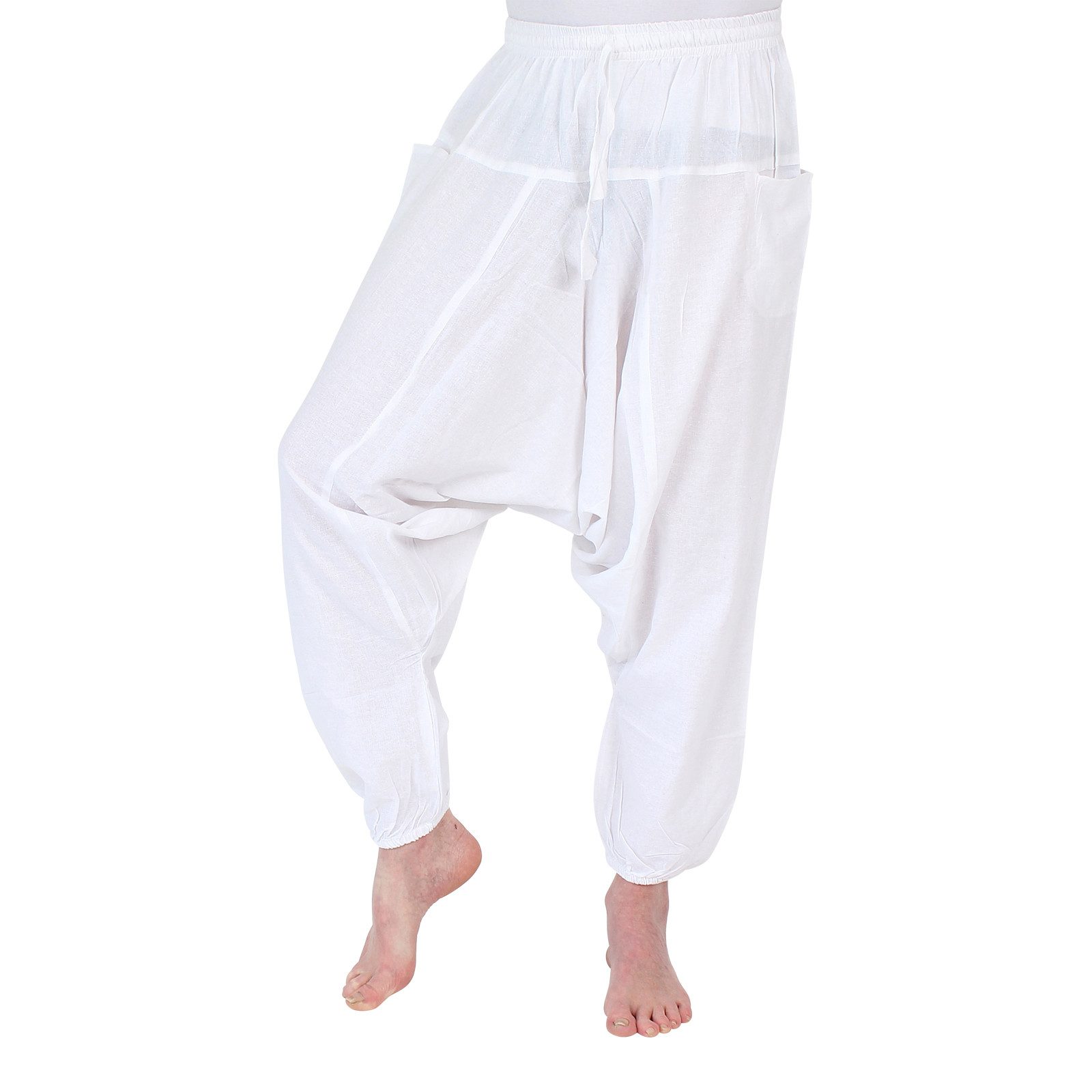BUDDHA arts&more Haremshose Einfarbige Haremshose aus Nepal elastischer Bund
