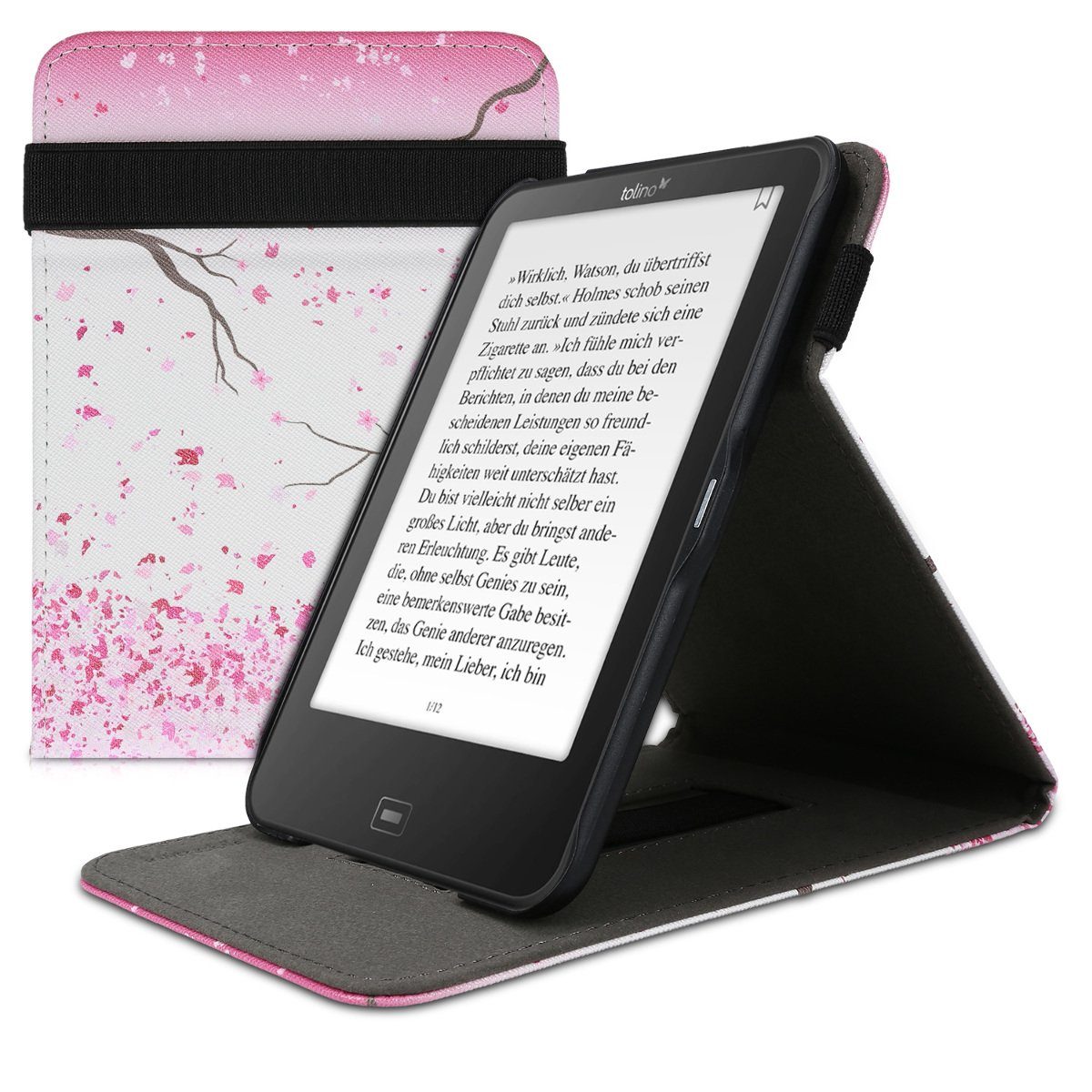 kwmobile EReaderHülle, Hülle für Tolino Vision 1 / 2 / 3 / 4 HD Schlaufe Ständer eReader