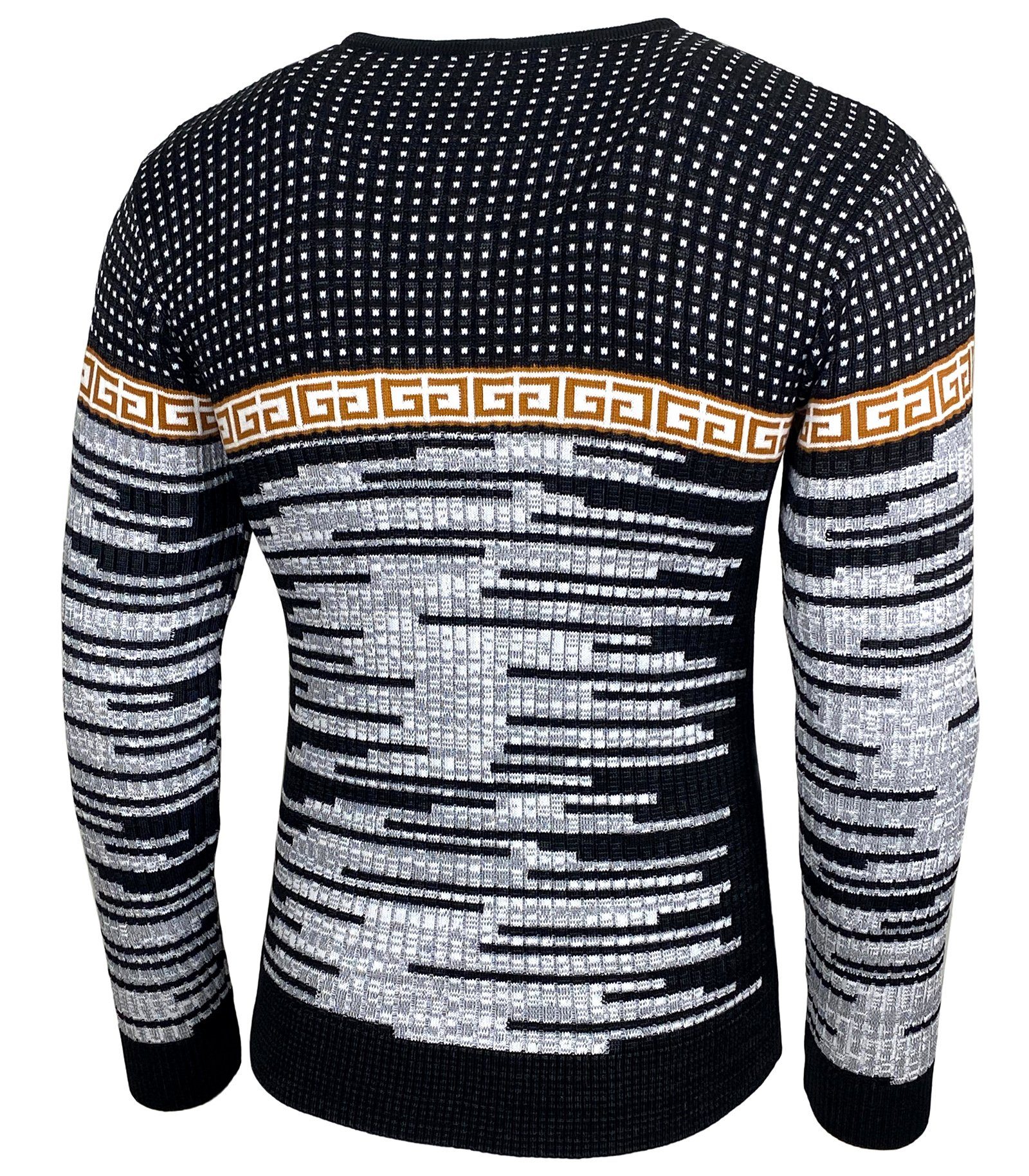 Baxboy Strickpullover BAXBOY Herren stylischer Rundhals Strick-Pullover B-52156