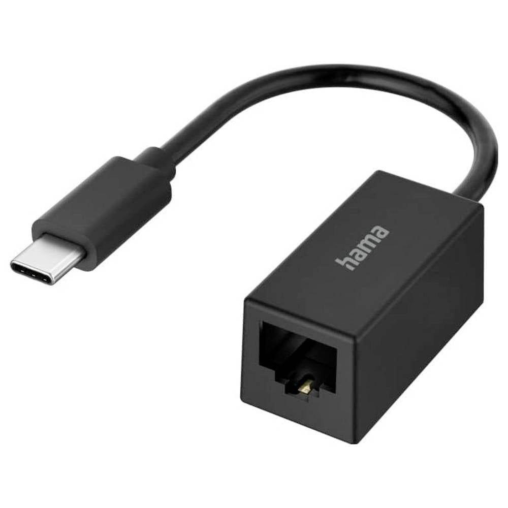 Hama USB 2.0 Adapter [1x USB-C® - 1x RJ45-Buchse] Netzwerk-Adapter, USB-Adapter