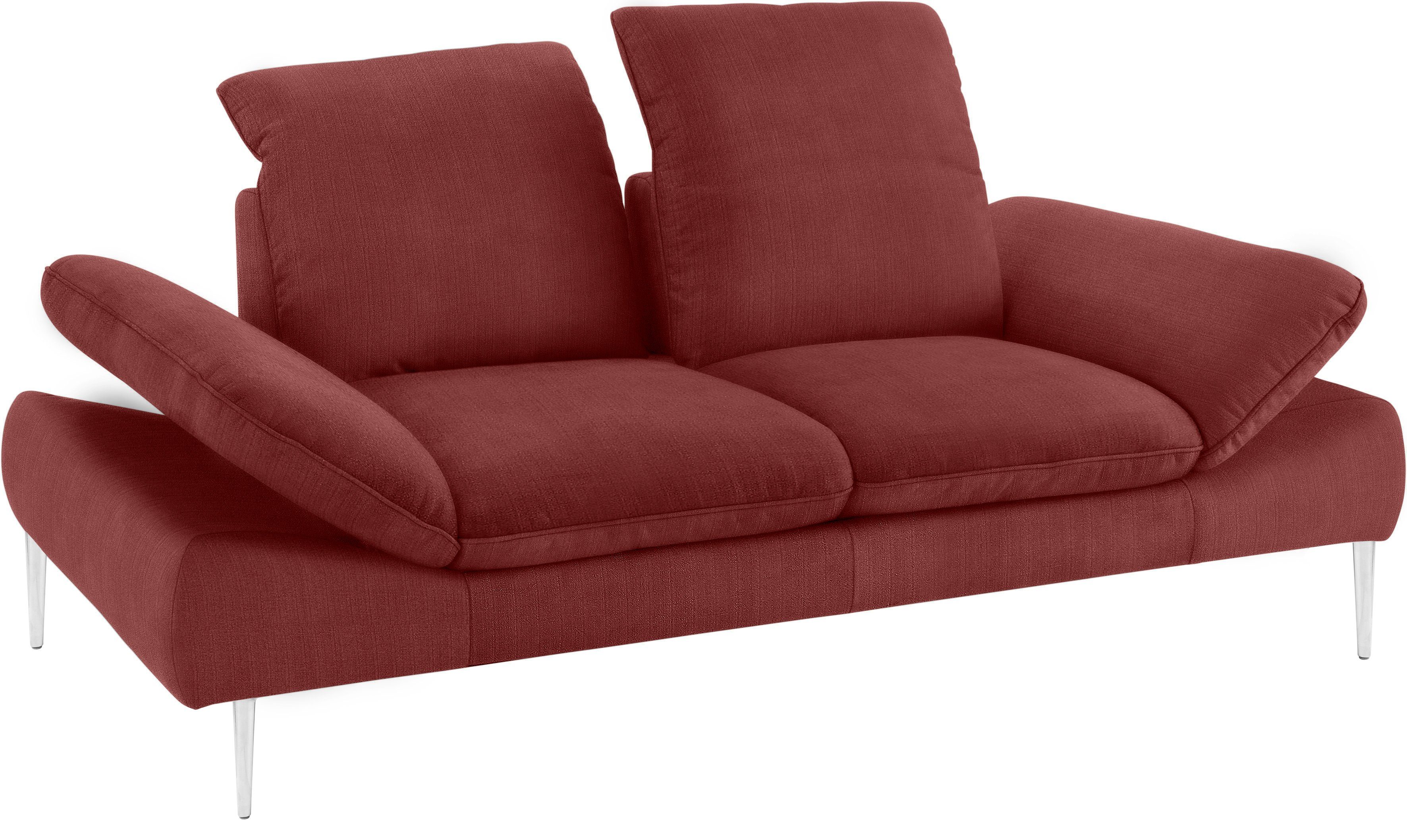 W.SCHILLIG 2-Sitzer mit cm 202 silber enjoy&MORE, Breite matt, Füße Sitztiefenverstellung