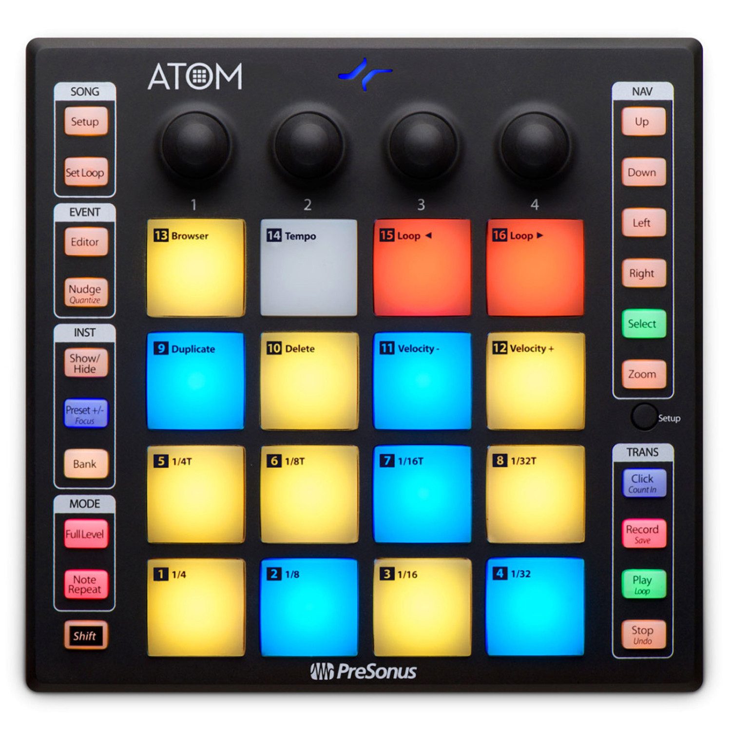 DJ Controller Presonus ATOM Performance Pad DAW Controller