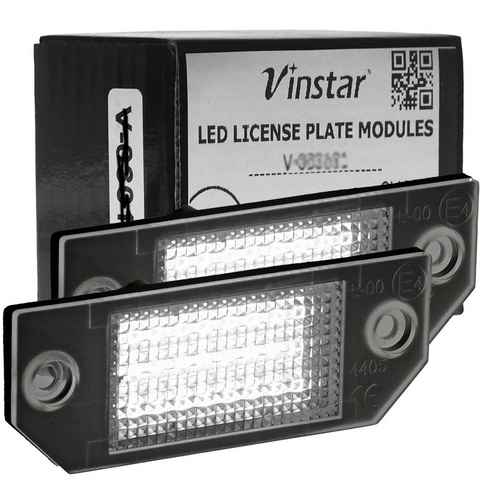 Vinstar KFZ-Ersatzleuchte LED Kennzeichenbeleuchtung E-geprüft für FORD, kompatibel mit: FORD C-MAX 03-10 FOCUS II ab 2003