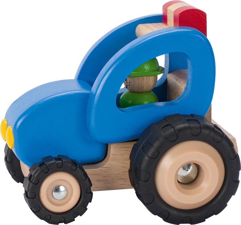 goki Spielzeug-Traktor Traktor aus Massivholz, (1-tlg), mit Gummibereifung