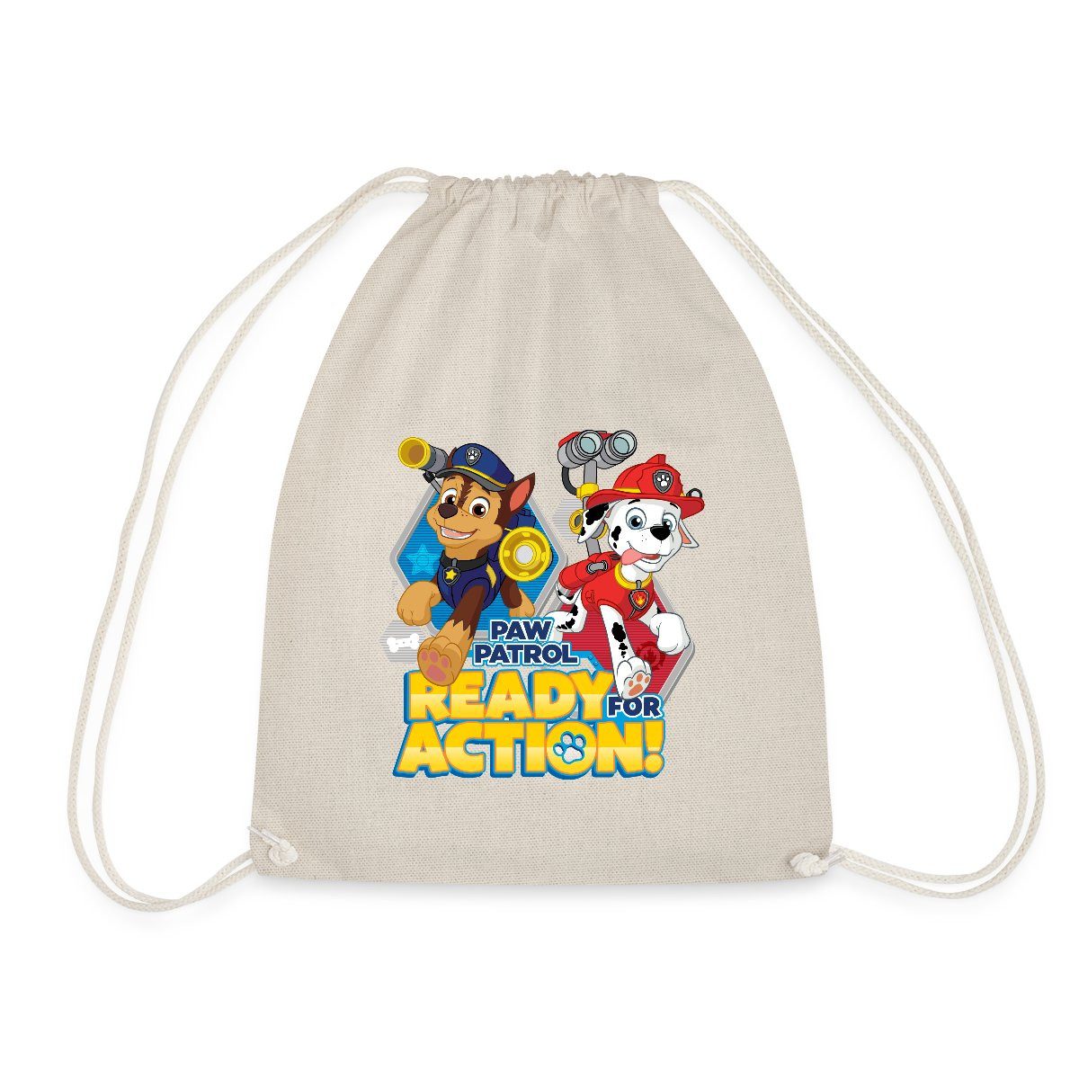 Spreadshirt Turnbeutel Paw Patrol Pawfect Teamwork Chase Marshall Turnbeutel (1-tlg)