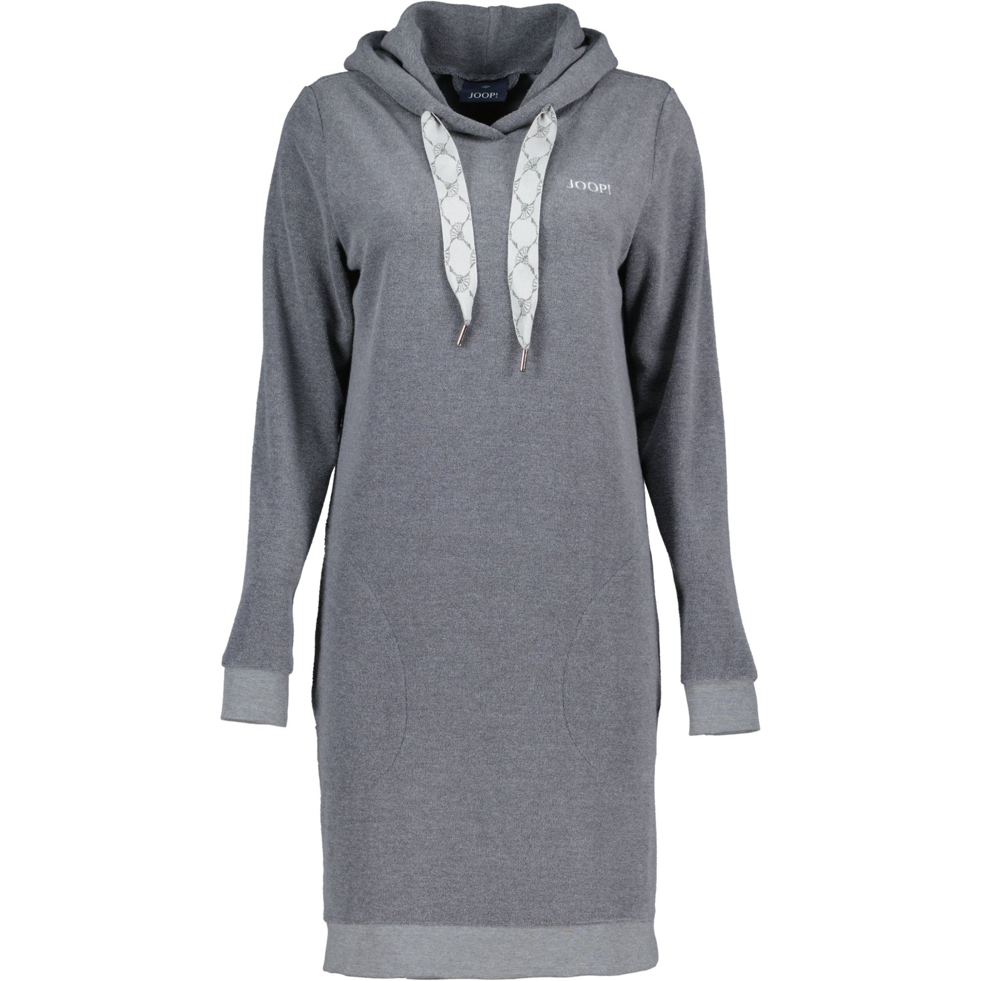 Joop! Damenbademantel Active Hoodie 1658 Kapuze Velours, Kapuze, 60% Polyester, 40% Baumwolle 77 Grau