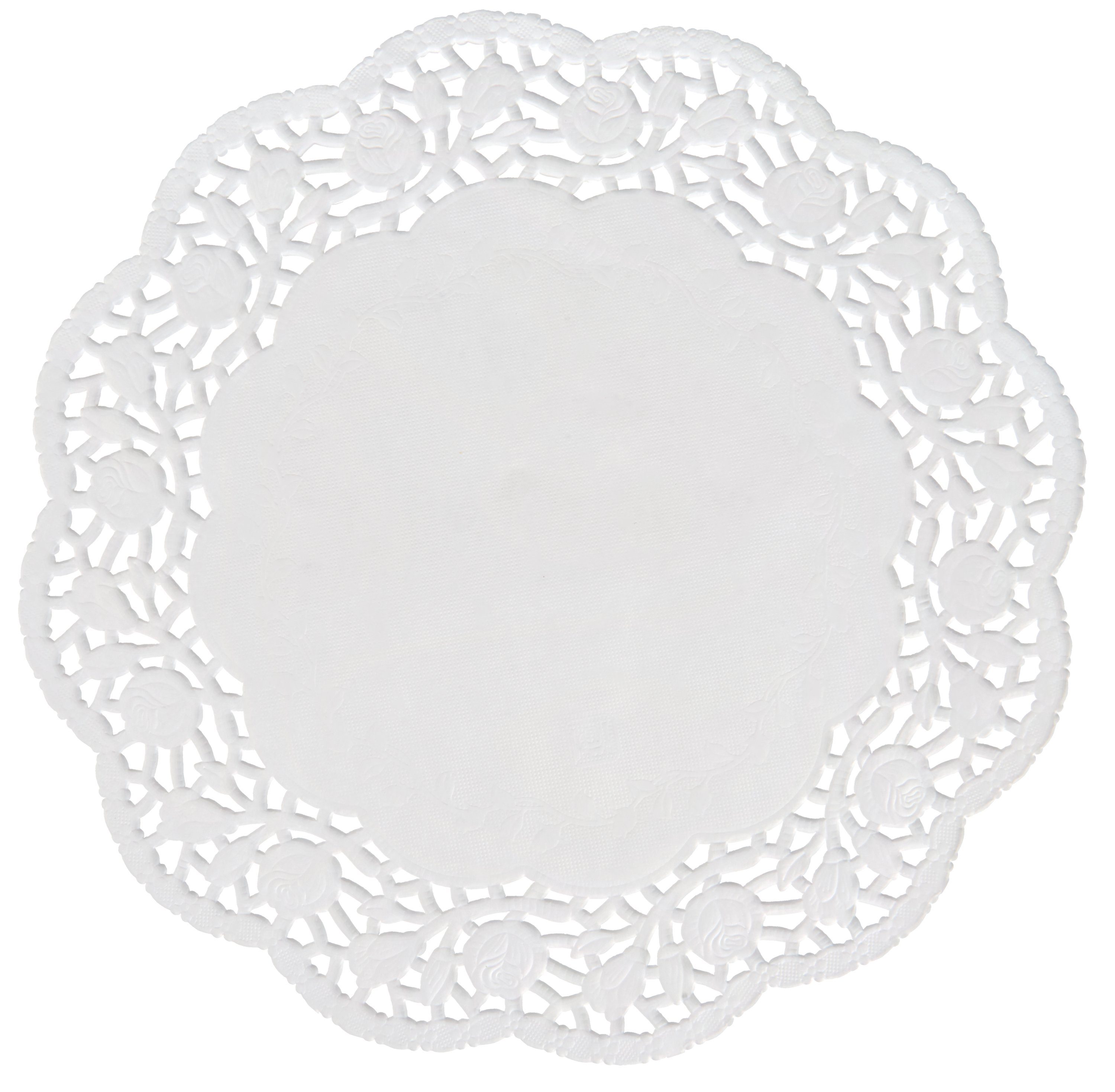 VBS Papierdekoration Spitzendeckchen, Weiß
