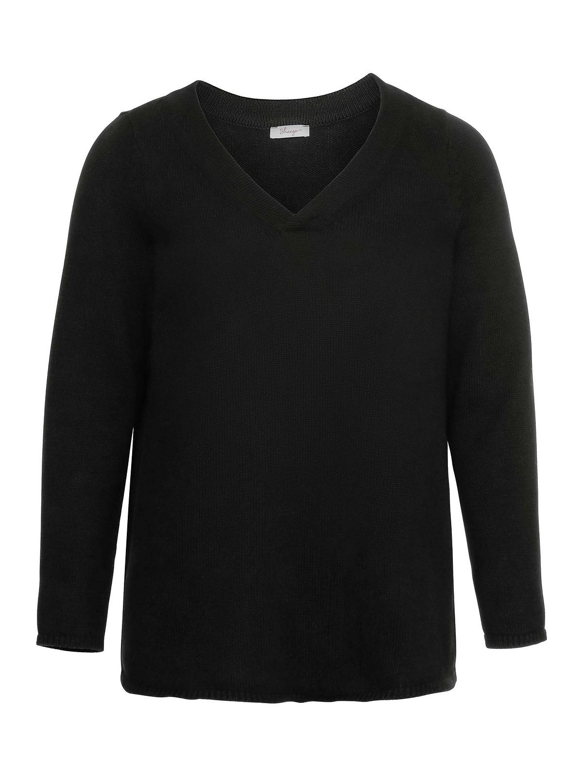 Sheego V-Ausschnitt-Pullover Große Größen aus reiner Baumwolle