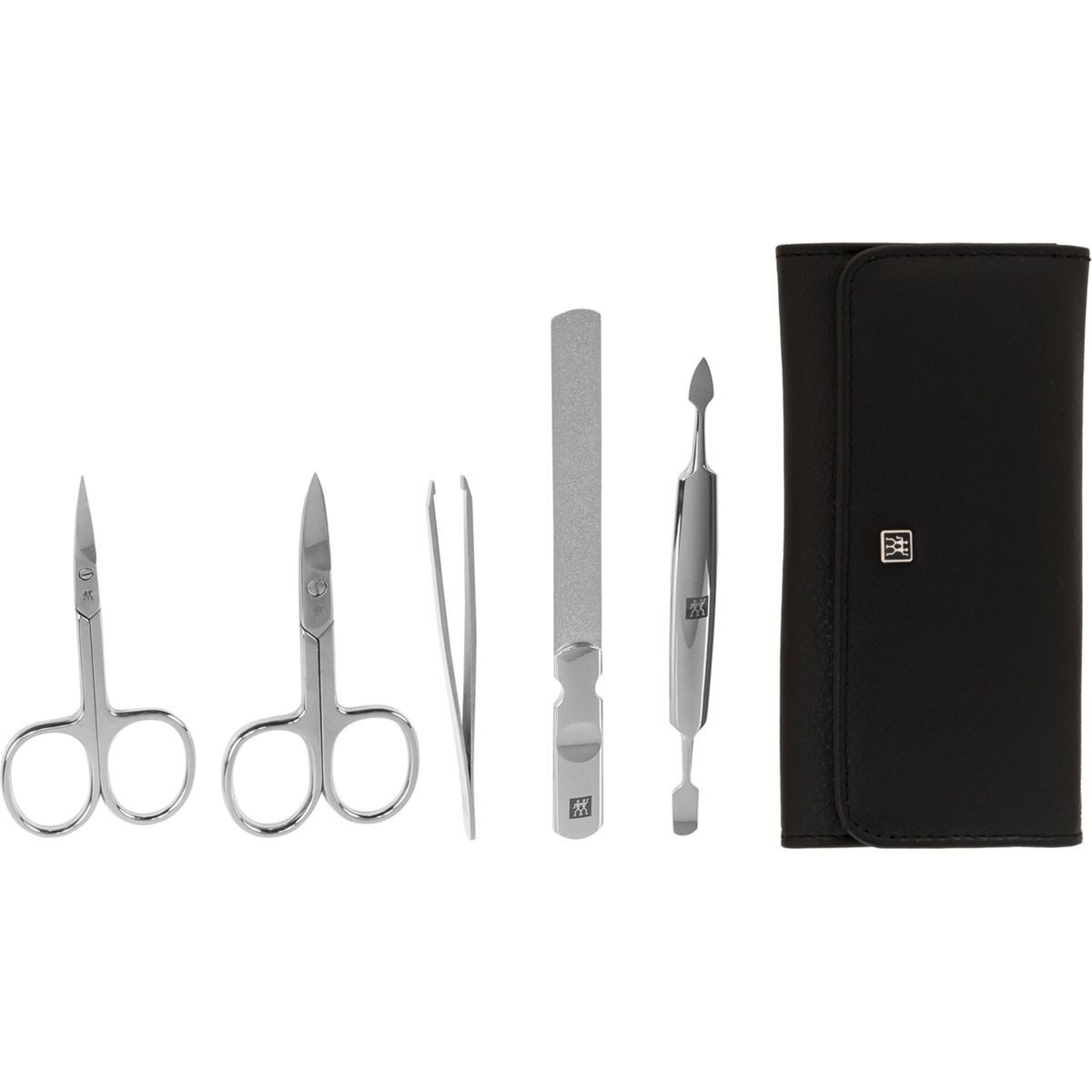 Nagelknipser-Set Maniküre Pediküre Set 5tlg. mit Nagelschere, Leder