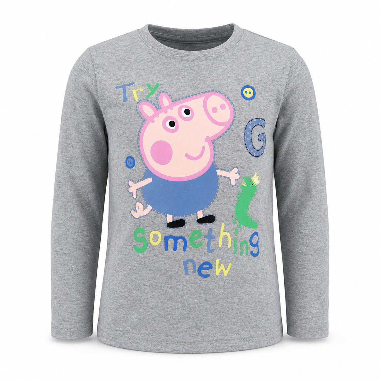 Peppa Pig Langarmshirt Peppa Wutz George Kinder Langarm Shirt Gr. 92 bis 116