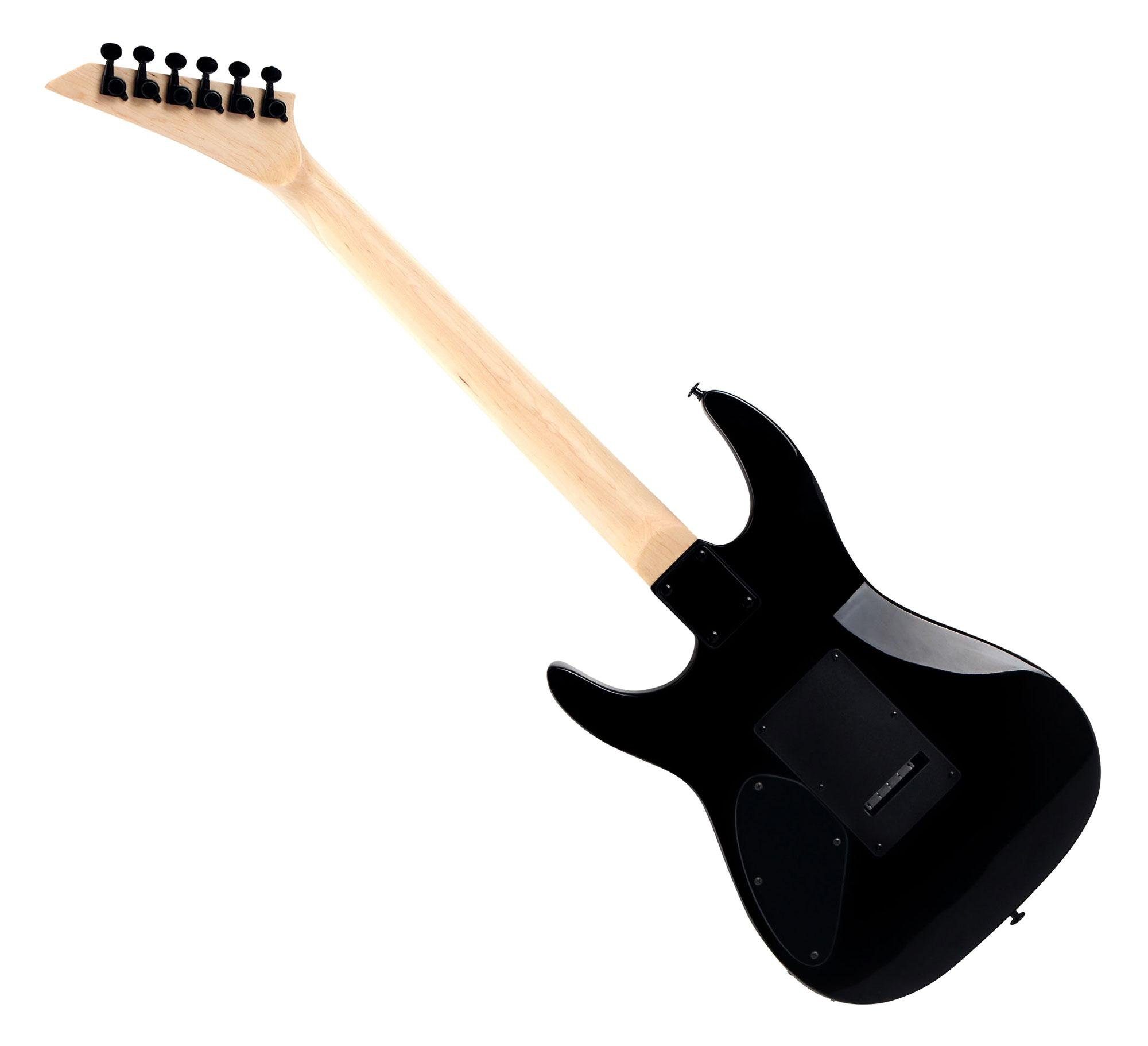Rocktile E-Gitarre Pro JK150-BSK E-Gitarre Skull, FR-Style Tremolo, 1 Humbucker/2 Single Coil Tonabnehmer