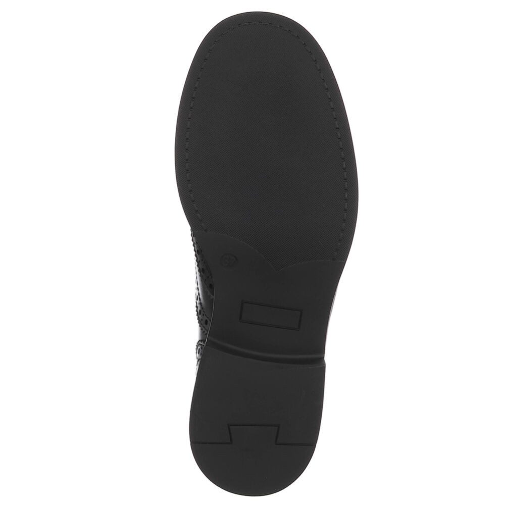 Ital-Design Damen Budapester Schnürschuh mit Lochmuster Schnürschuh (91742616) Blockabsatz Schnürer in Schwarz